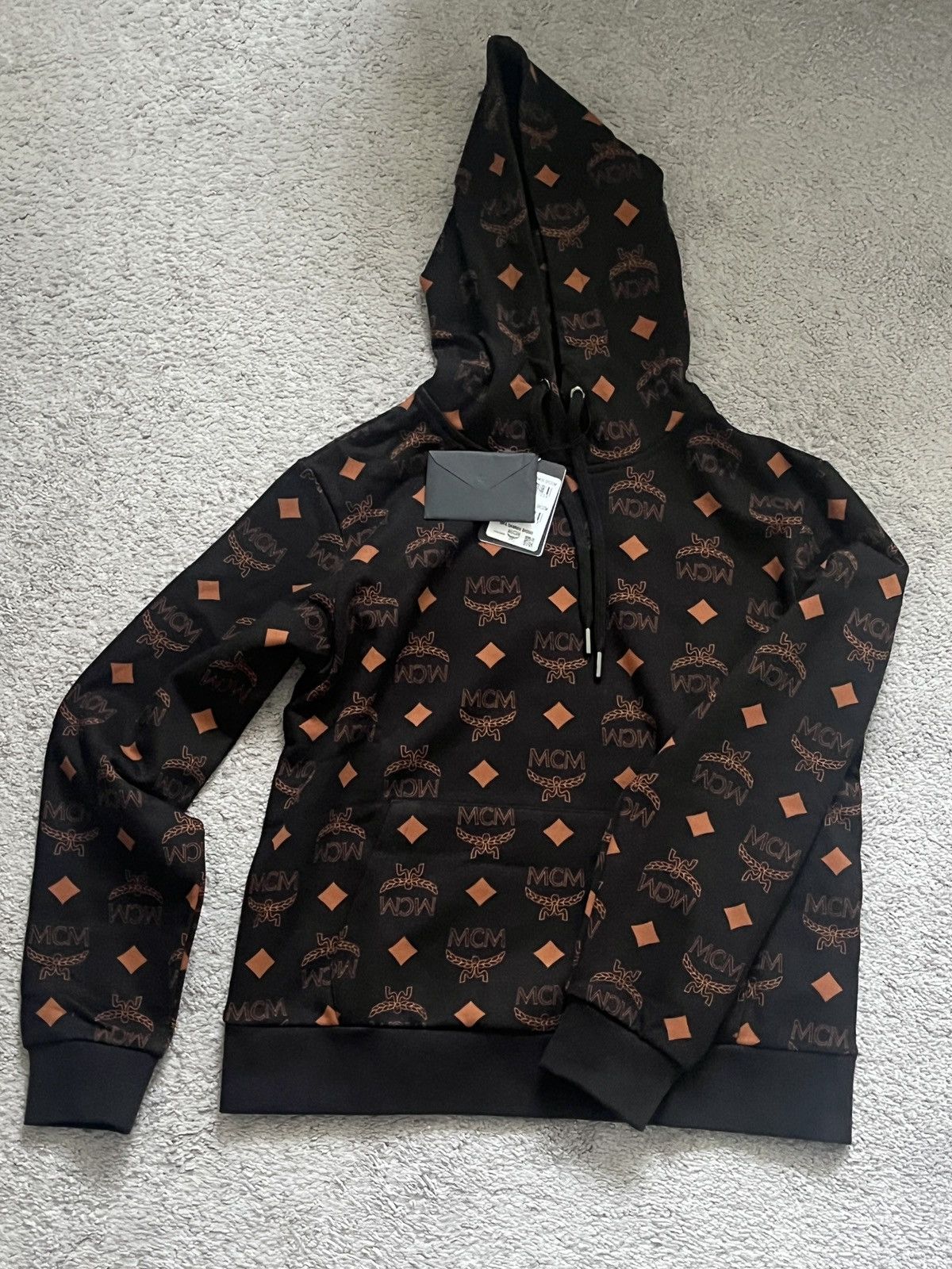 MCM Black Mcm Pattern hoodie Size US S / EU 44-46 / 1 - 1 Thumbnail