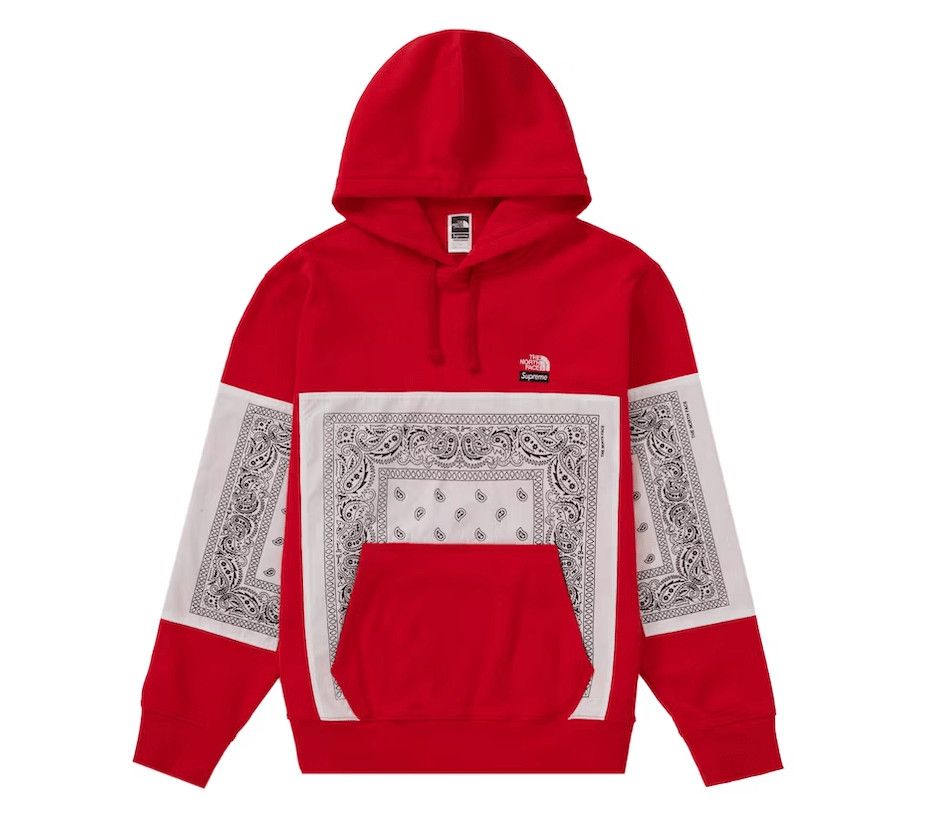 Supreme The North Face Bandana Hooded Sweatshirt Red Size US XL / EU 56 / 4 - 1 Thumbnail