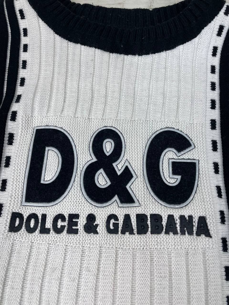 Dolce & Gabbana Vintage Dolce Gabbana Big Logo Knit Sweater Striped Size US M / EU 48-50 / 2 - 6 Thumbnail