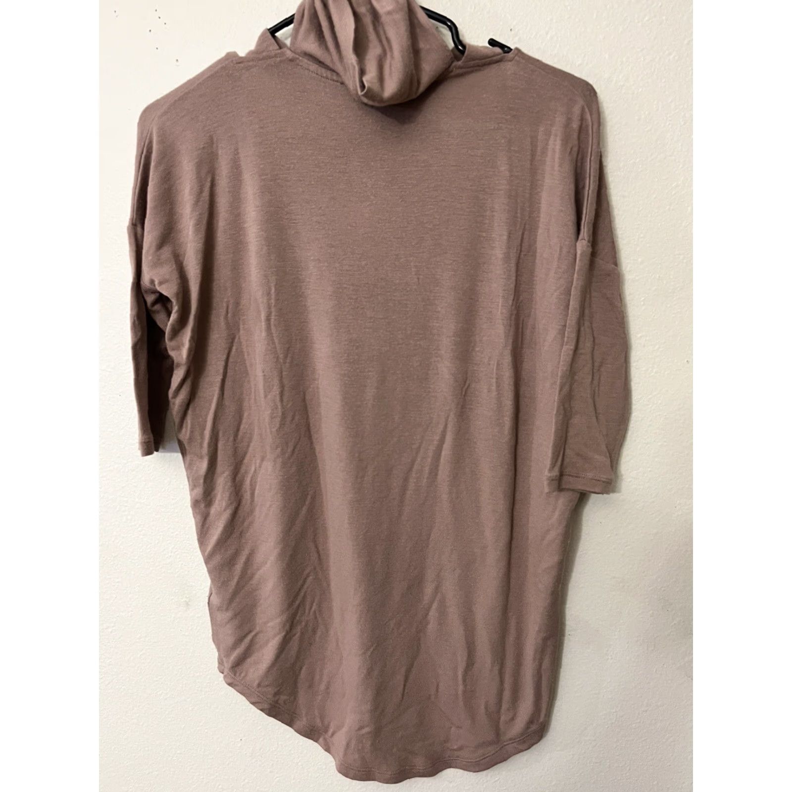 Vintage Heritage Brand Blouse XS Pink Grey Turtleneck Short Sleeve Women's Regular Casual Basic Size XS / US 0-2 / IT 36-38 - 3 Thumbnail
