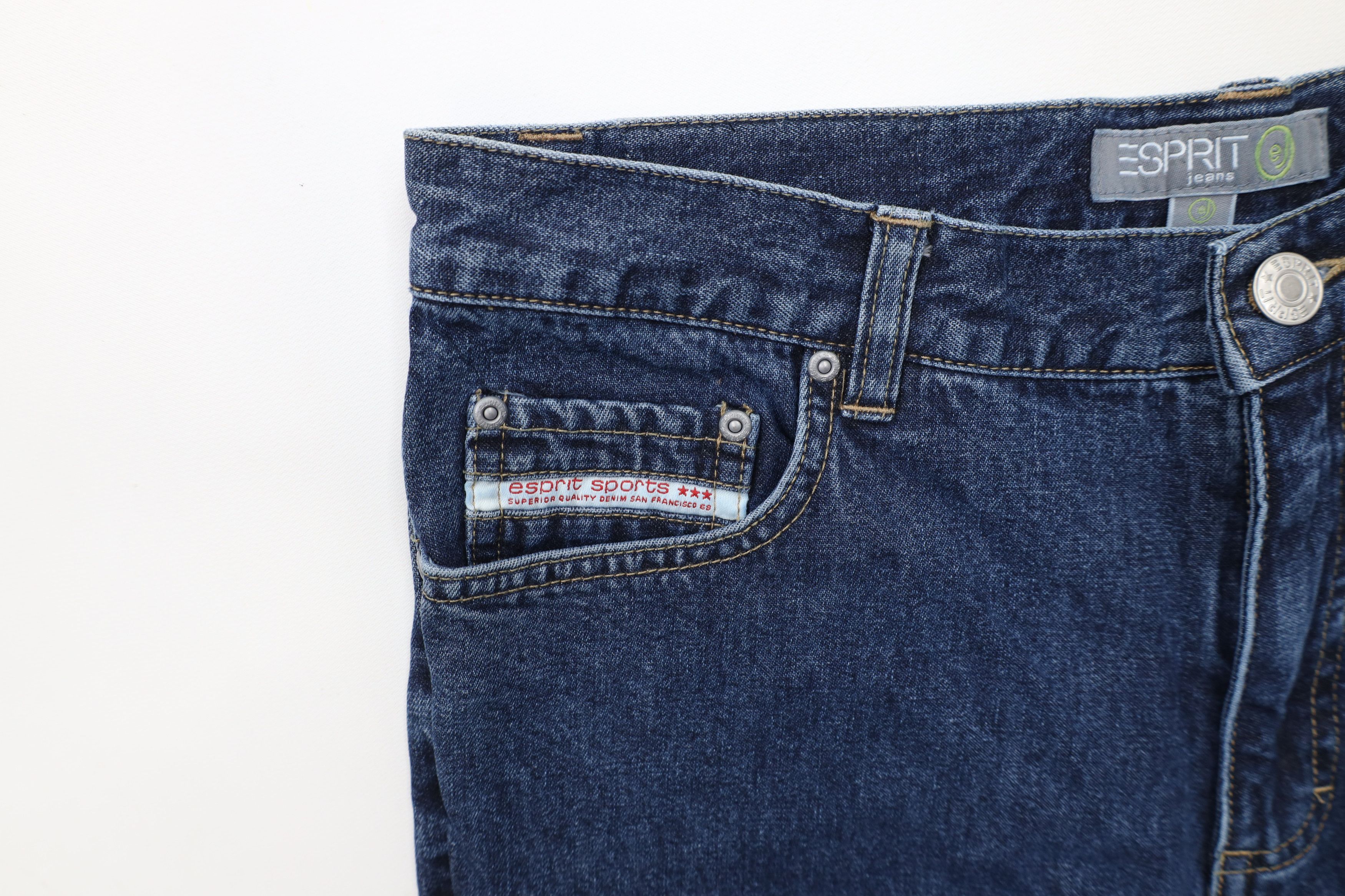 Esprit × Vintage Vintage Y2K Esprit Babydoll Flared Wide Leg Denim Jeans Blue Size 28" / US 6 / IT 42 - 6 Thumbnail