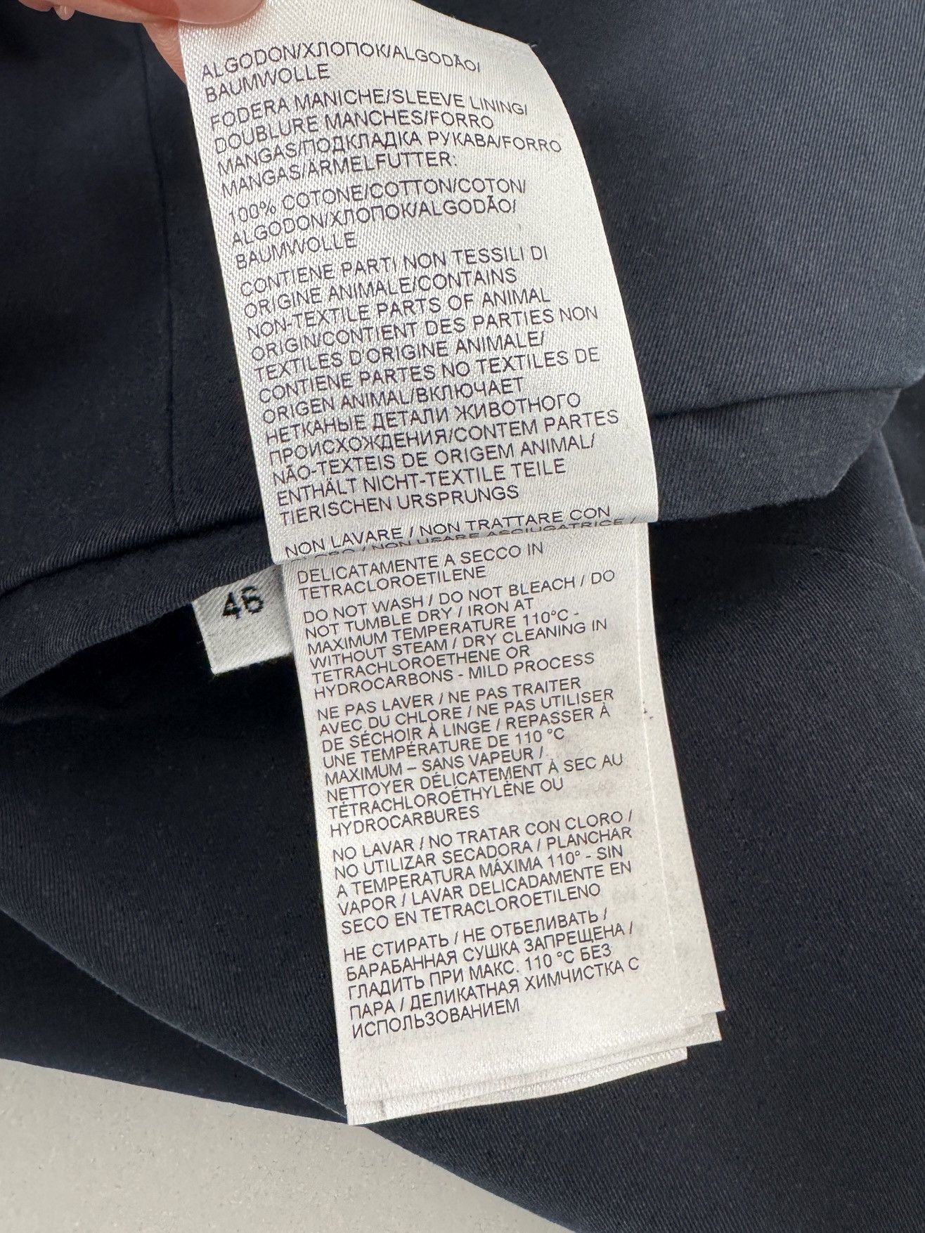 Bottega Veneta BOTTEGA VENETA Navy Twill Double-breasted Blazer Size 46R - 13 Thumbnail