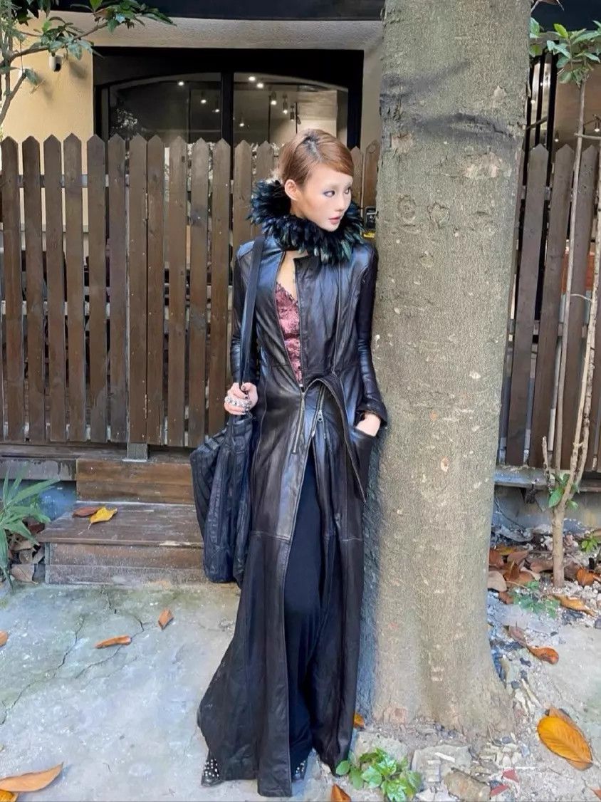 Other Alice Auaa 14AW Vintage Black Leather Bondage 2Zip Long 4 Size S / US 4 / IT 40 - 9 Thumbnail