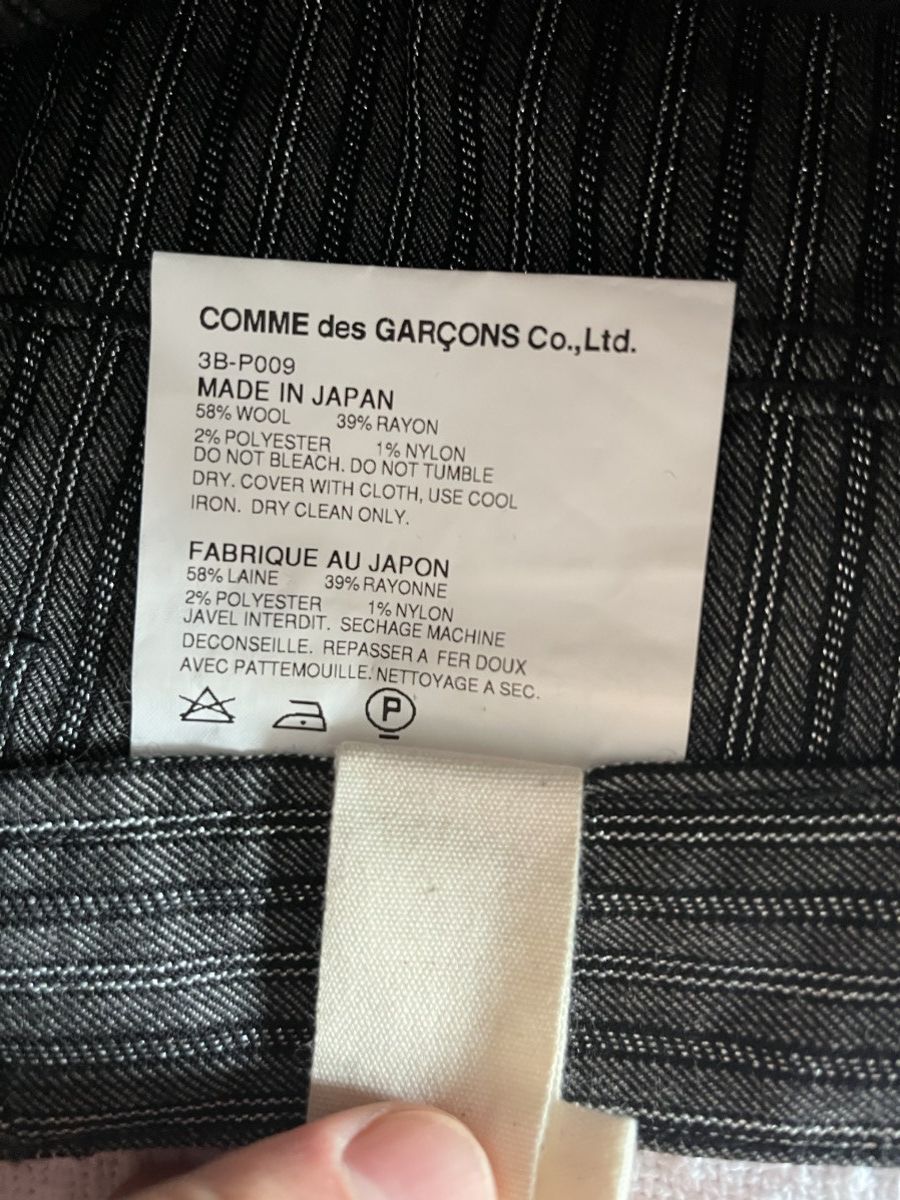 Comme des Garcons tao Comme des Garçons A/W 2008 metallic pinstripe trousers Size 28" / US 6 / IT 42 - 4 Thumbnail