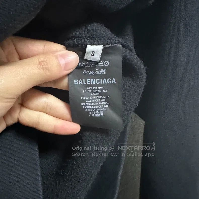 Balenciaga Balenciaga Black Double B Hooded Sweatshirt Size US S / EU 44-46 / 1 - 4 Thumbnail