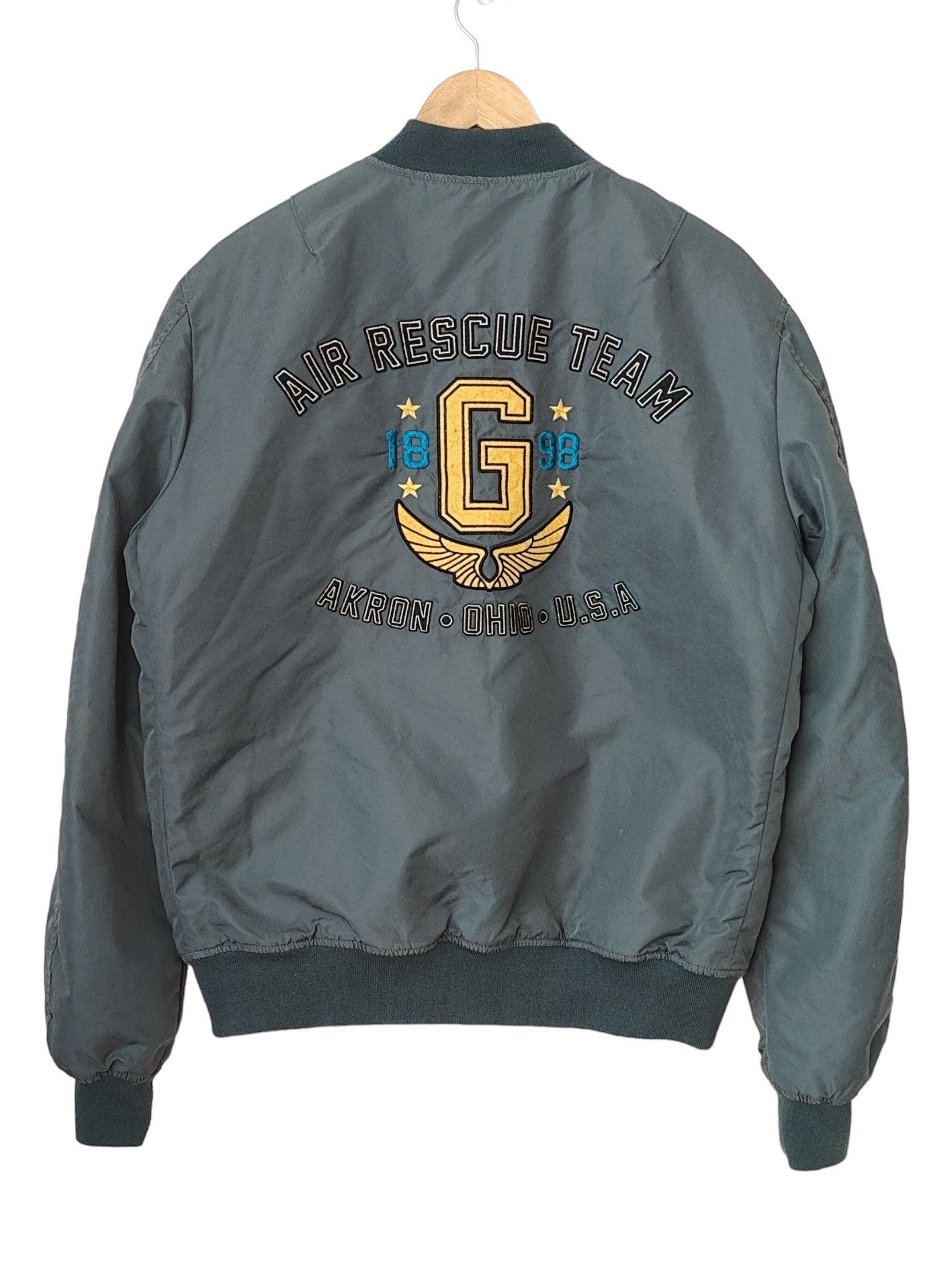 Vintage Goodyear USA Patch Aviator Military Bomber Jacket Size US L / EU 52-54 / 3 - 2 Thumbnail