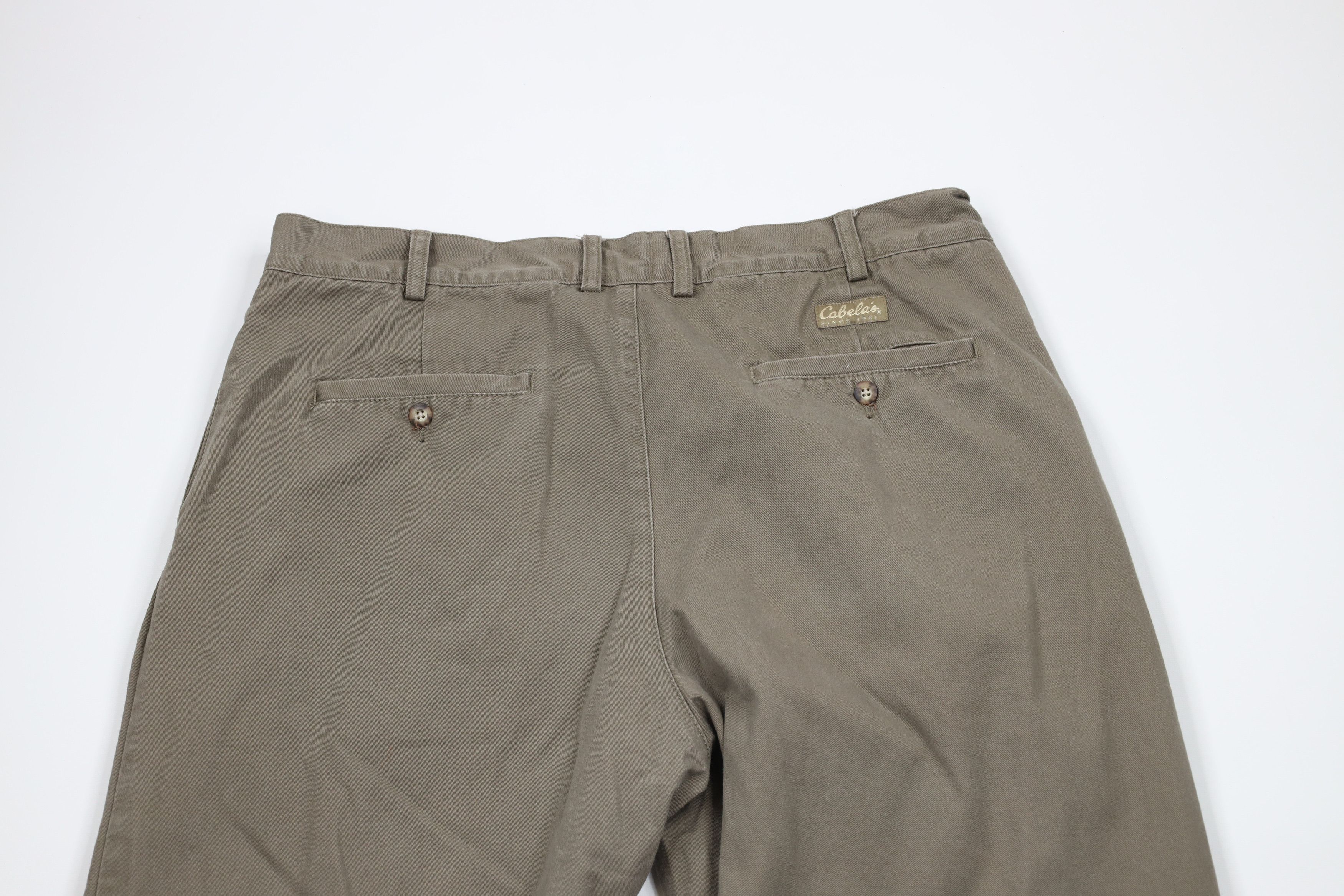 Cabelas × Vintage Vintage Cabelas Pleated Cuffed Flannel Lined Chino Pants Size US 38 / EU 54 - 11 Thumbnail
