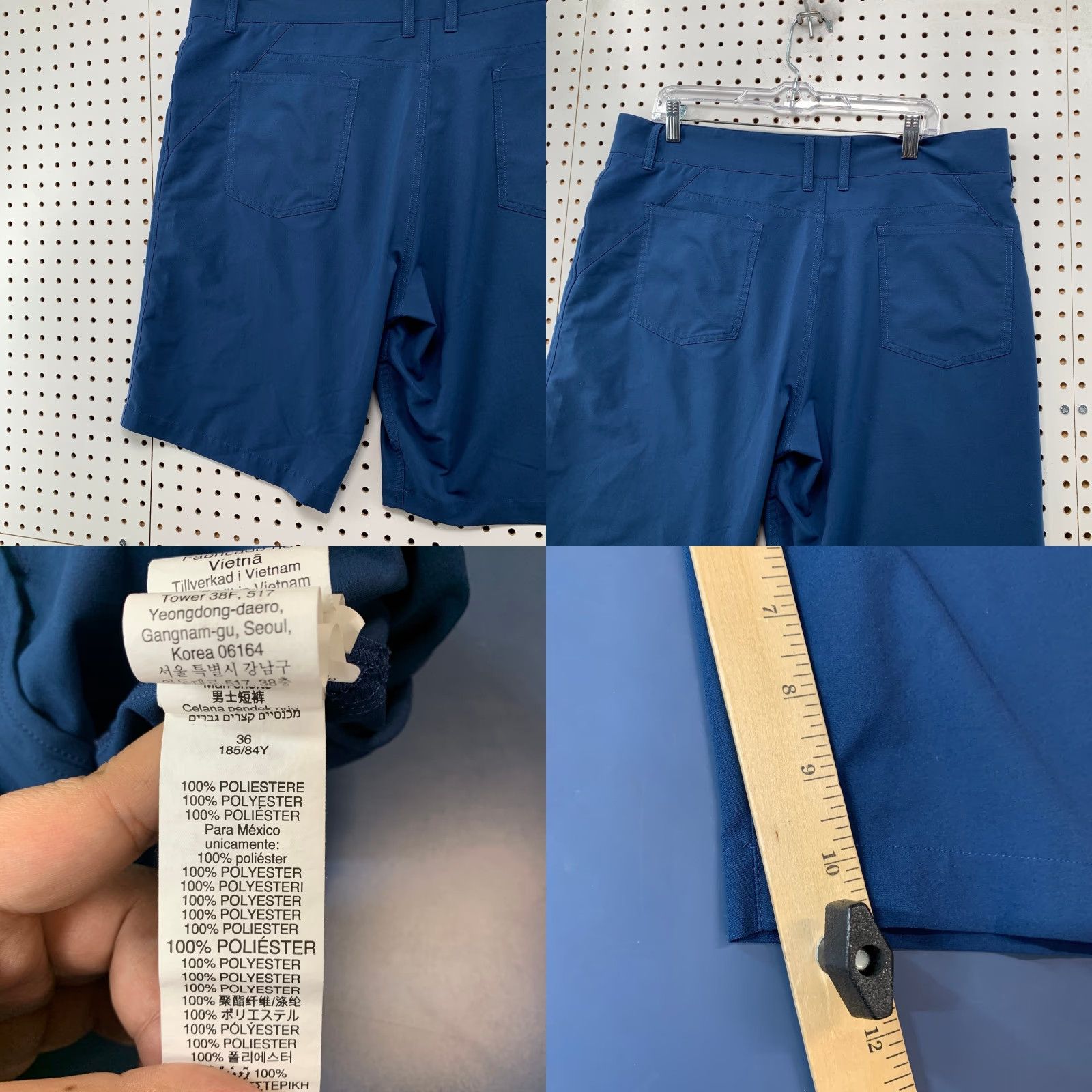 Oakley Oakley Mens Golf Shorts Navy Blue 36 Regular Chino Preppy Casual Summer 36x11) Size US 36 / EU 52 - 8 Thumbnail