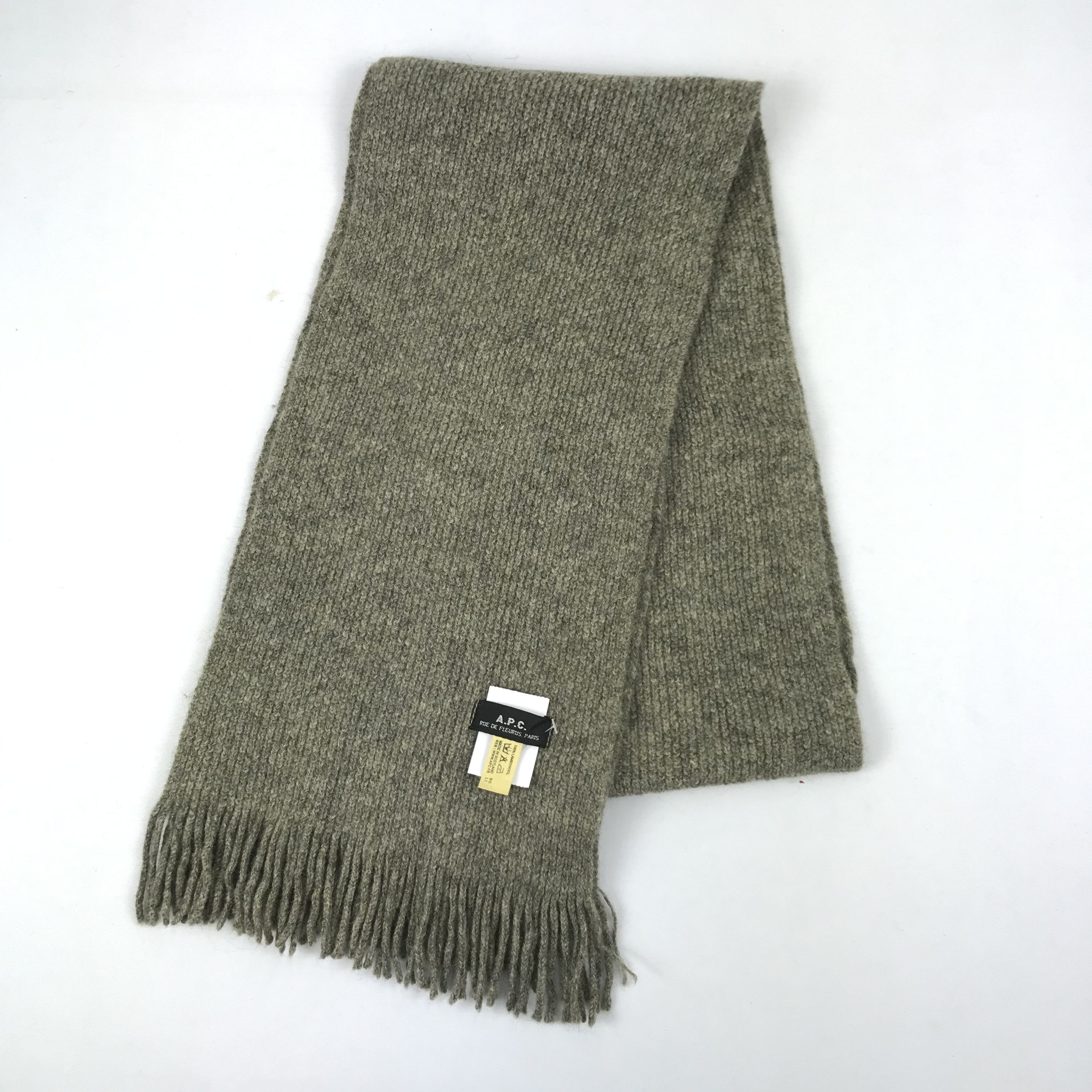 A.P.C. × Vintage Vintage A.P.C. Scarf APC Ribbed Wool Scarves Neckwear Size ONE SIZE - 3 Thumbnail