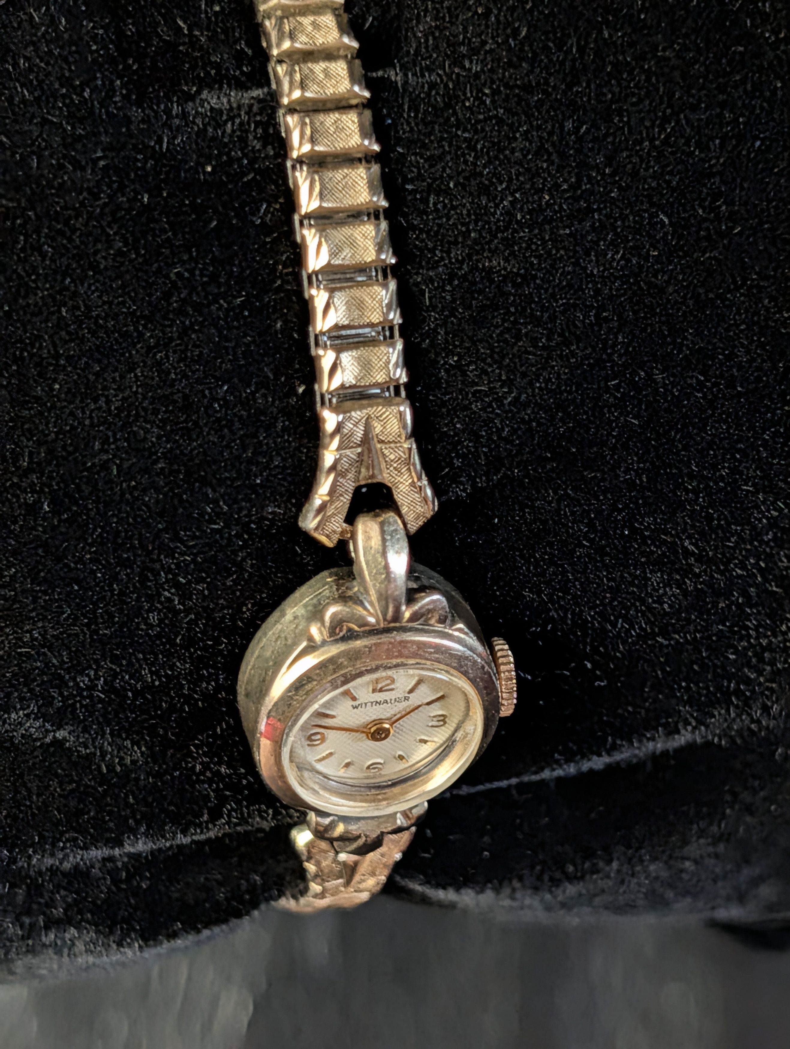 Wittnauer VTG 10k Gold Filled Mechanical Swiss Wrist Watch Size ONE SIZE - 7 Thumbnail
