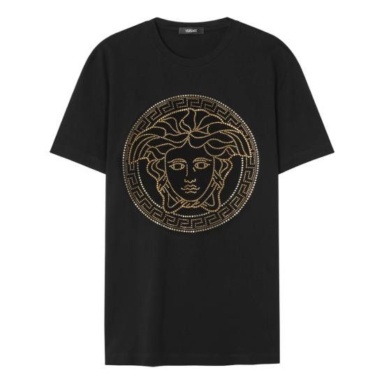 VERSACE Men T-Shirts 1A08491 1013944 1B000 BLACK