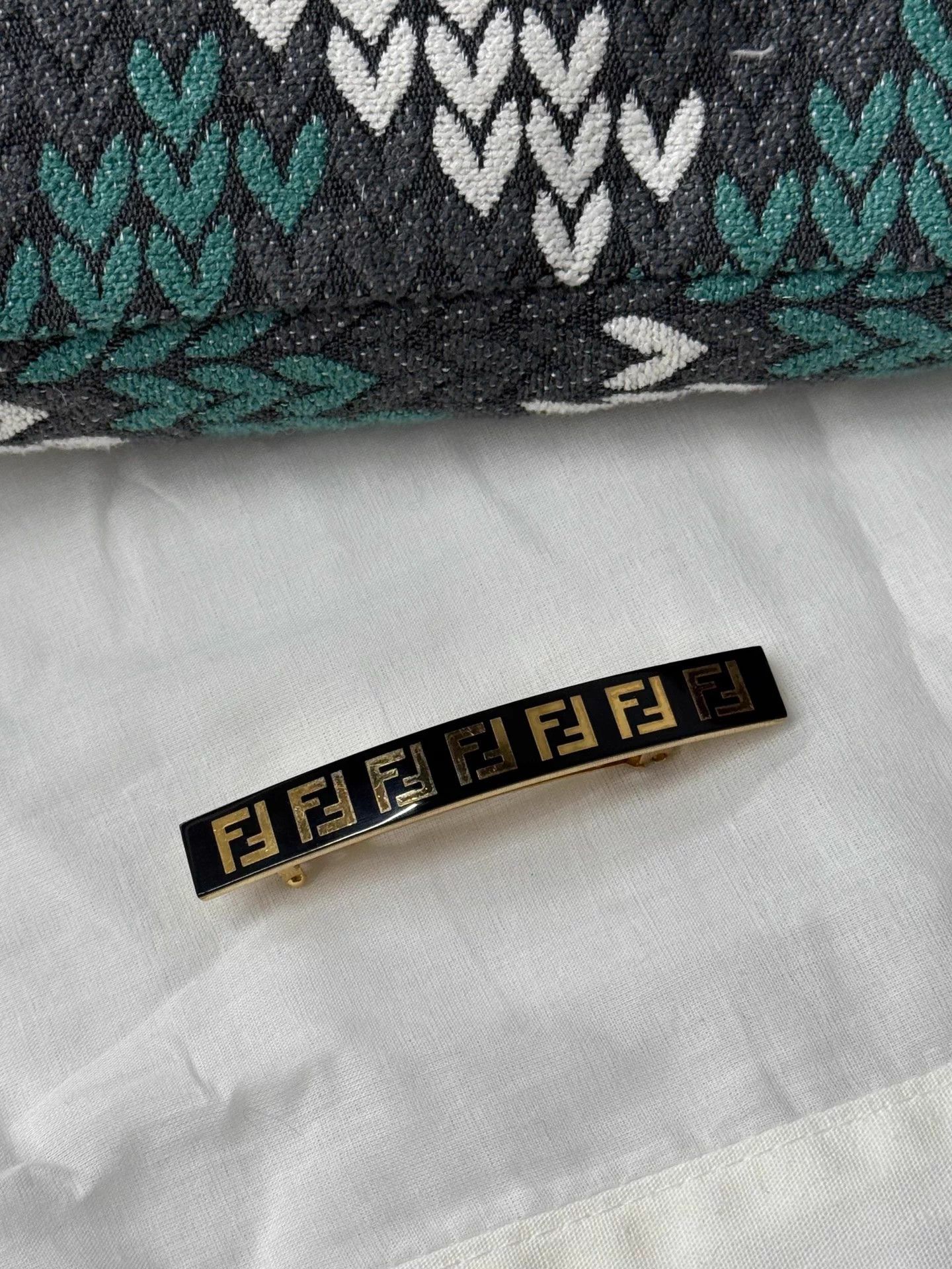 Fendi FF Monogram Hair Clip