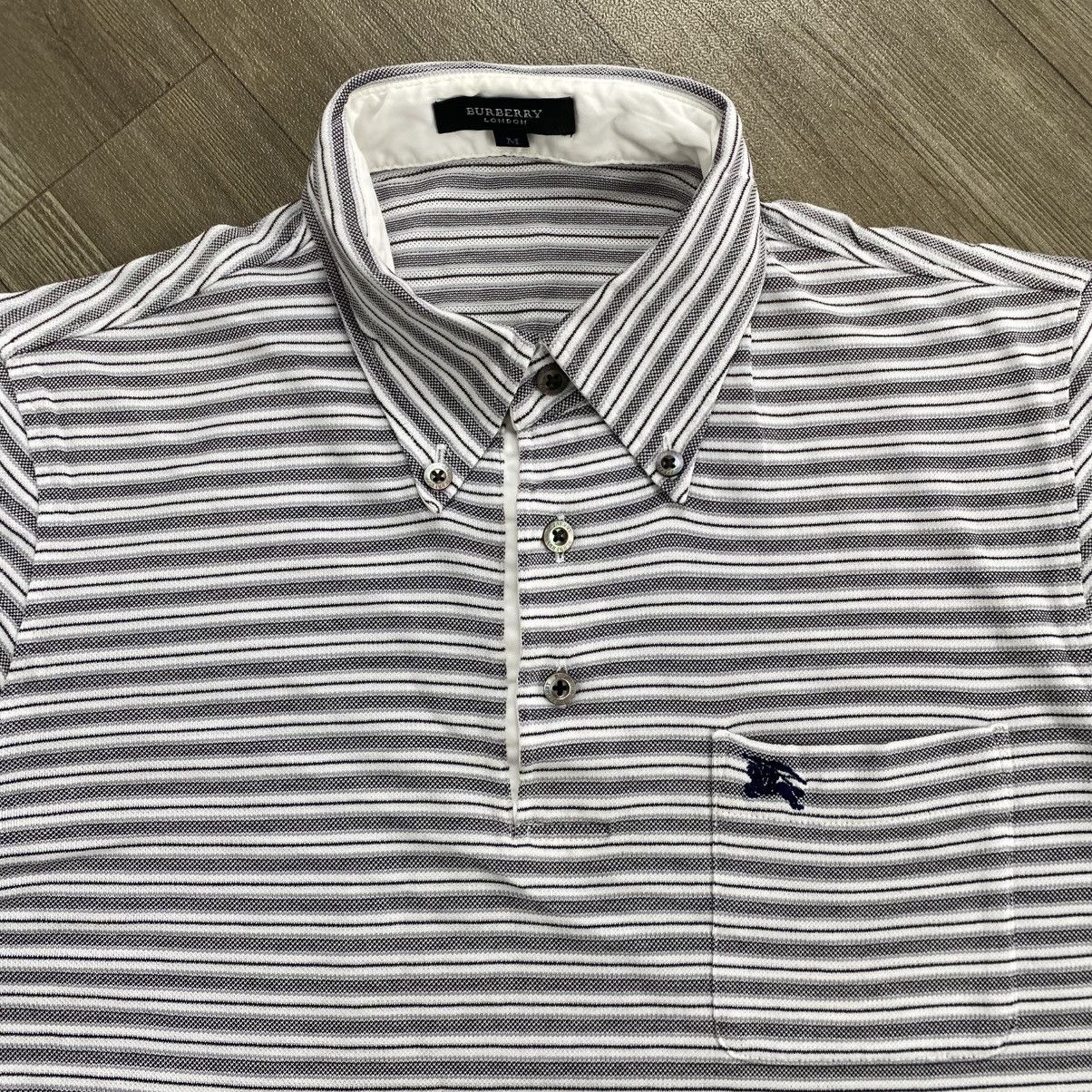 Burberry Vintage Burberry London Embroidery Logo Striped Polo Shirt Size US M / EU 48-50 / 2 - 3 Thumbnail