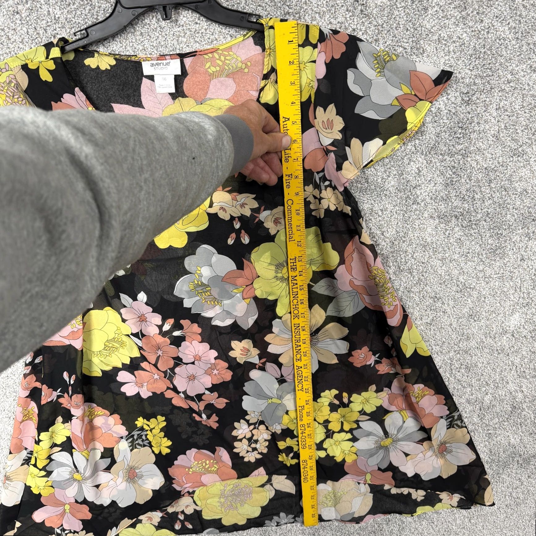 Avenue Avenue Studio Dress 16 Floral Emilia OverlayGarden Party A Line Dark Romantic Size XXL / US 16-18 / IT 52-54 - 4 Thumbnail