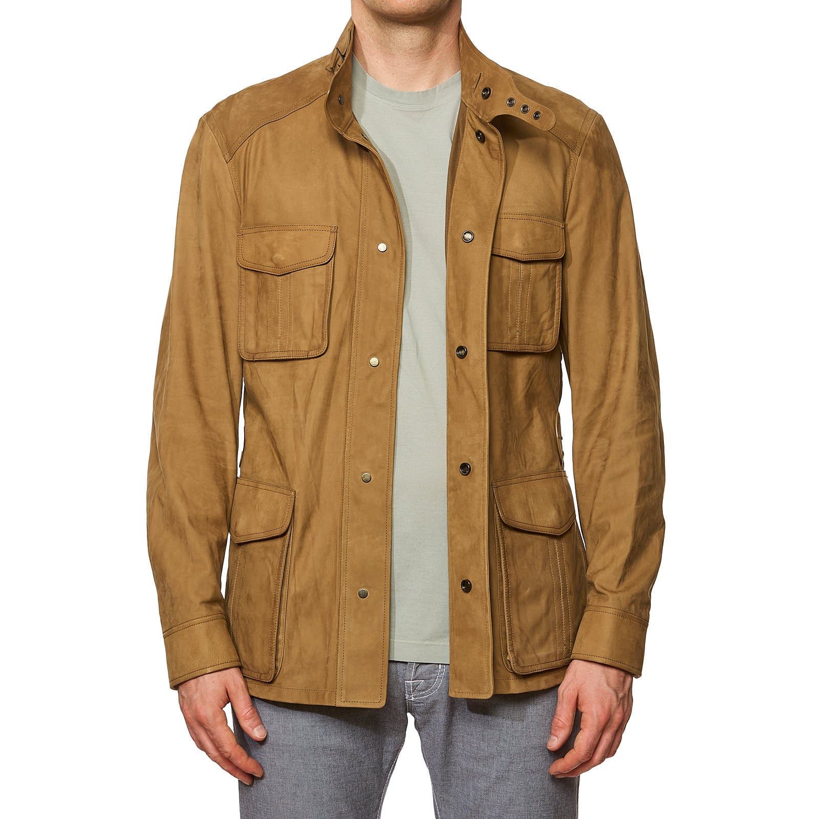 Berluti BERLUTI Paris Beige Calfskin Leather Unlined Field Jacket Size US M / EU 48-50 / 2 - 4 Thumbnail