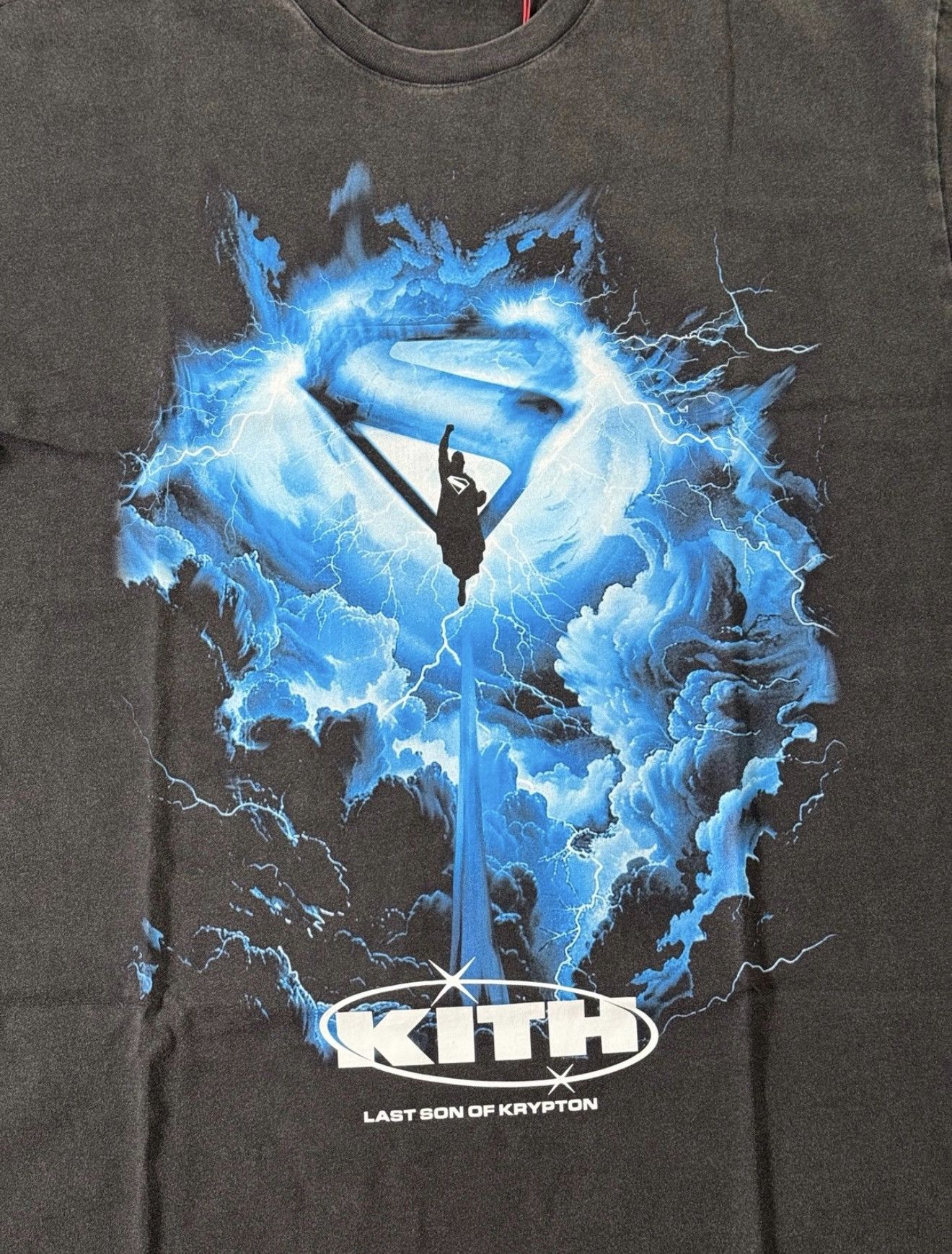 Kith KITH Superman 2025 Movie Lightning Black Vintage Tee Large Size US L / EU 52-54 / 3 - 2 Thumbnail
