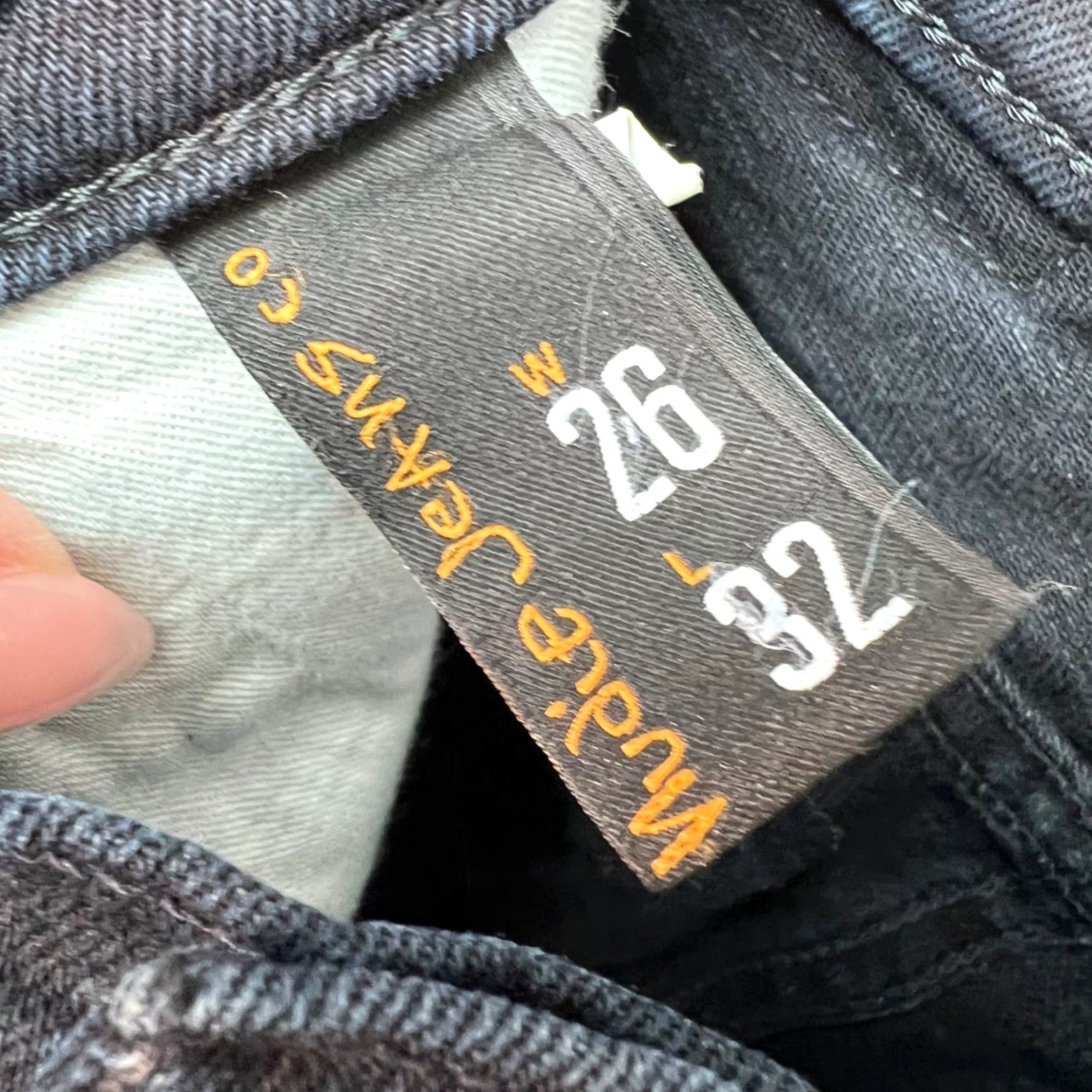 Nudie Jeans Nudie Jeans Co Womens 26 High Kai Skinny Jeans Blue Organic Cotton Raw Hem Denim Slim 5-Pocket Womens Jeans Mens? Wait. No extra. Size 26" / US 2 / IT 38 - 4 Thumbnail