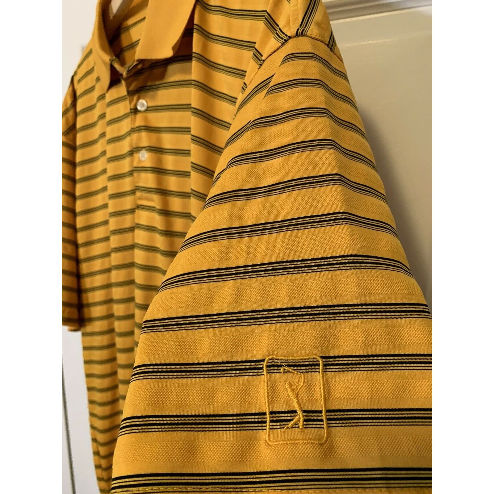 PGA Tour PGA Tour Golf Men’s Sz XL Mango Stripe Short Sleeve Polo Shi Size US XL / EU 56 / 4 - 4 Thumbnail