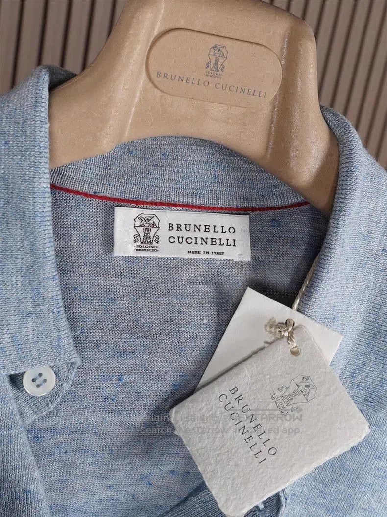 Brunello Cucinelli Brunello Cucinelli Men's Knit Polo Shirt. Size US L / EU 52-54 / 3 - 3 Thumbnail