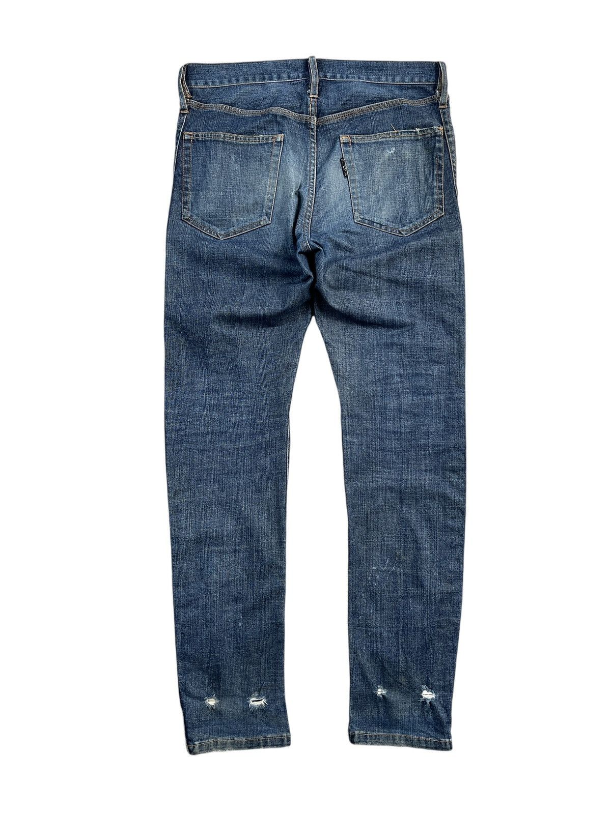 CABANE de ZUCCa × Issey Miyake × Zucca 1990 Cabane de Zucca Zipper Distressed Denim Size US 33 - 2 Thumbnail
