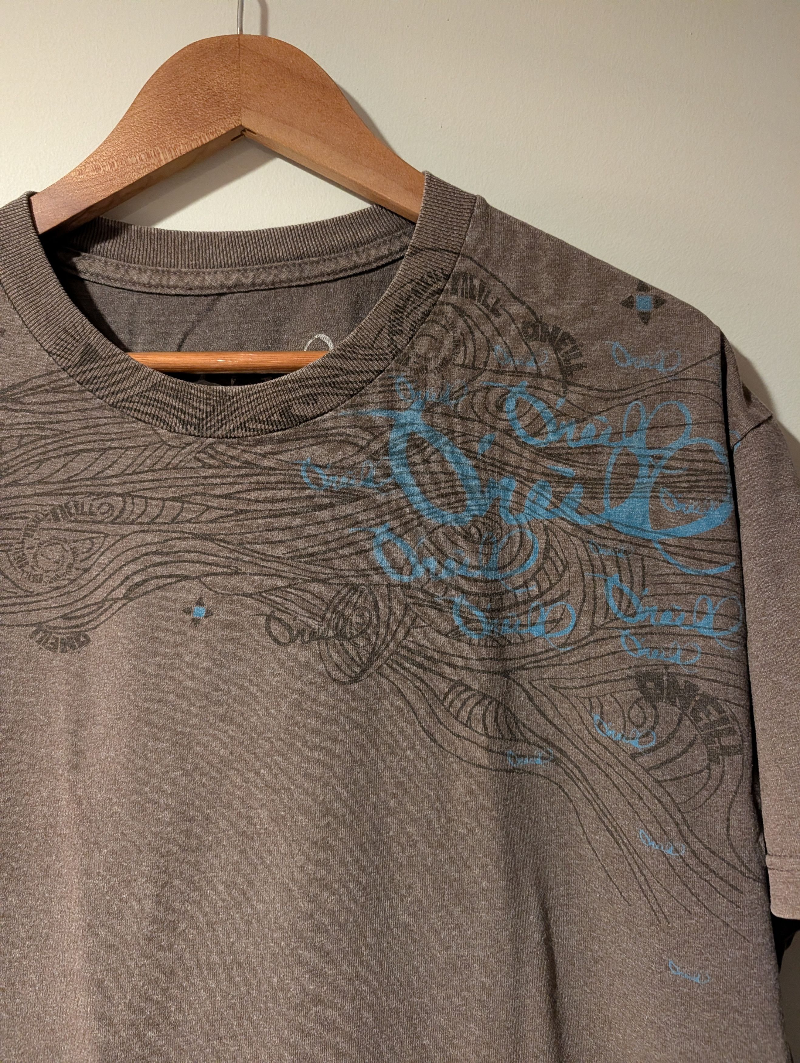O'Neill Vintage Y2K O'neil Surf Wear Script Graffiti Large T-Shirt Size US L / EU 52-54 / 3 - 2 Thumbnail