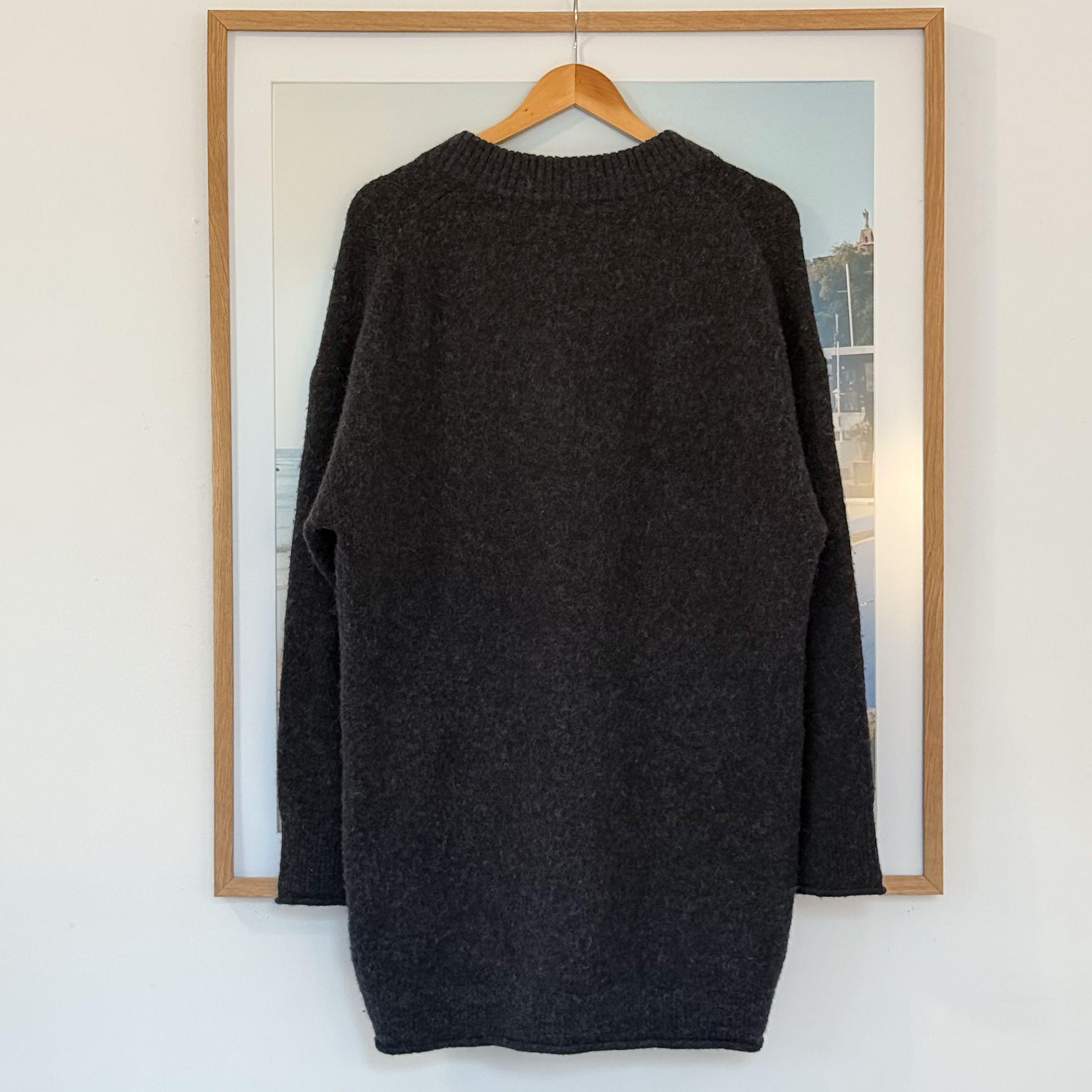 Acne Studios SOLD Acne Studios Oversized V-neck Sweater in Washed Black Size S / US 4 / IT 40 - 2 Thumbnail