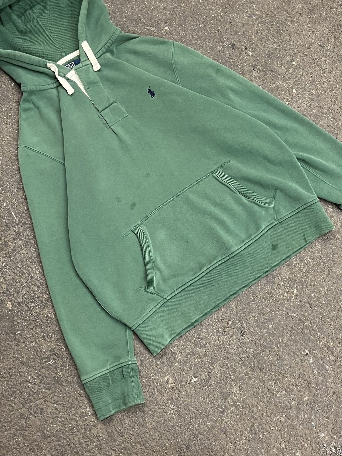 Polo Ralph Lauren × Vintage Polo Ralph Lauren vintage earth tone green thermal hoodie Size US L / EU 52-54 / 3 - 4 Thumbnail