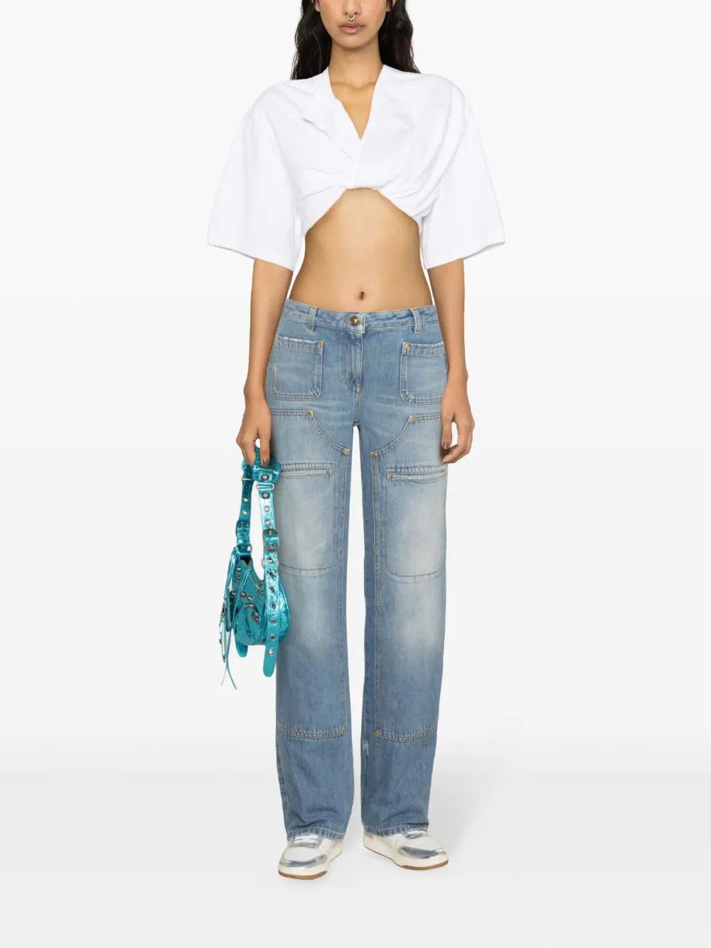 Palm Angels o1y1125 Denim Pant in Blue Size 26" / US 2 / IT 38 - 4 Thumbnail