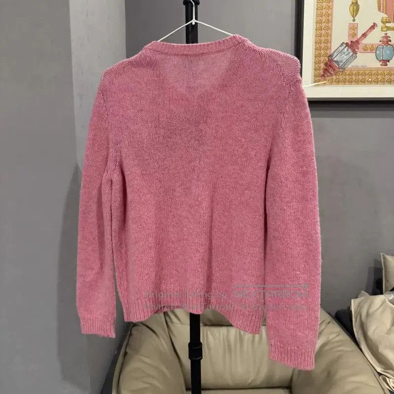 Miu Miu Miu Miu Pink Wool Blend Cardigan with Bow . Size L / US 10 / IT 46 - 2 Thumbnail