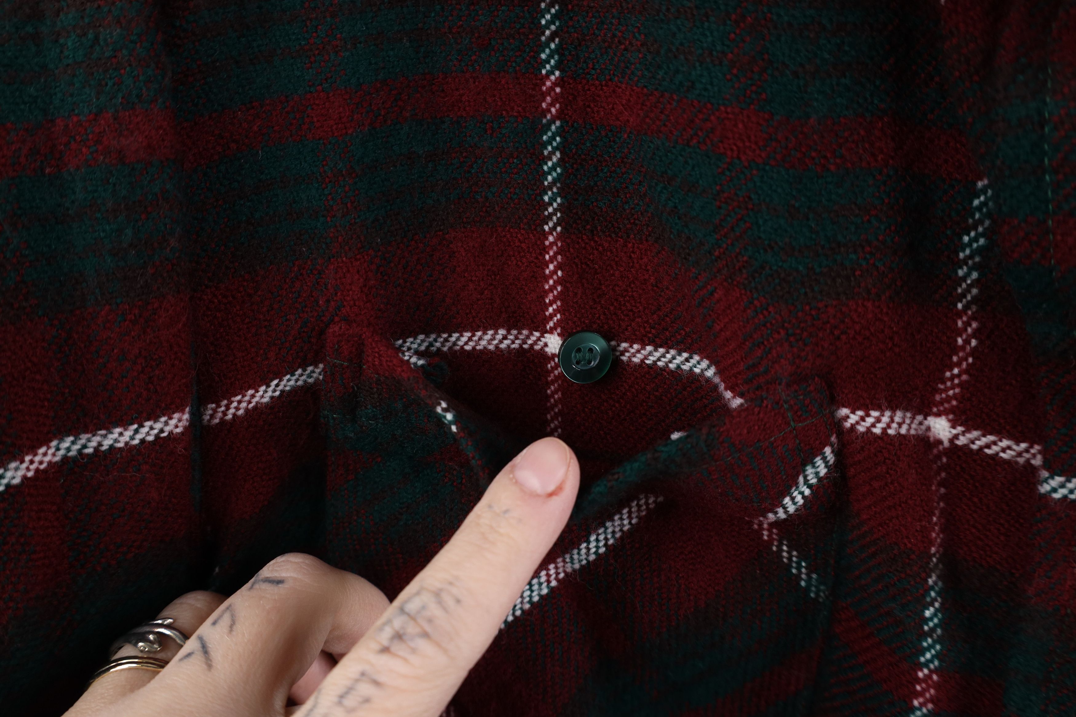 Vintage Vintage 70s Streetwear Knit Collared Button Shirt Plaid Size XS / US 0-2 / IT 36-38 - 4 Thumbnail