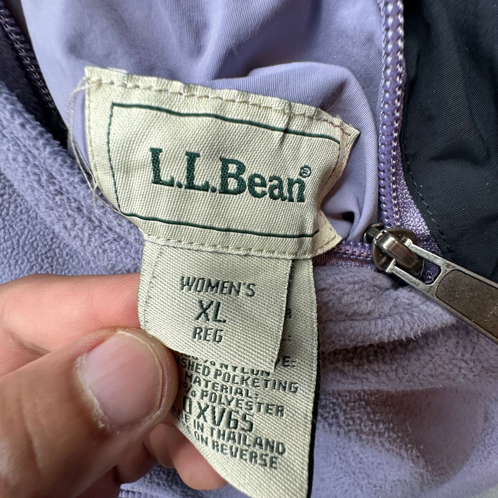 L.L. Bean LL Bean Reversible Fleece Nylon Coat Womes XL 0XV65 Size XL / US 12-14 / IT 48-50 - 5 Thumbnail