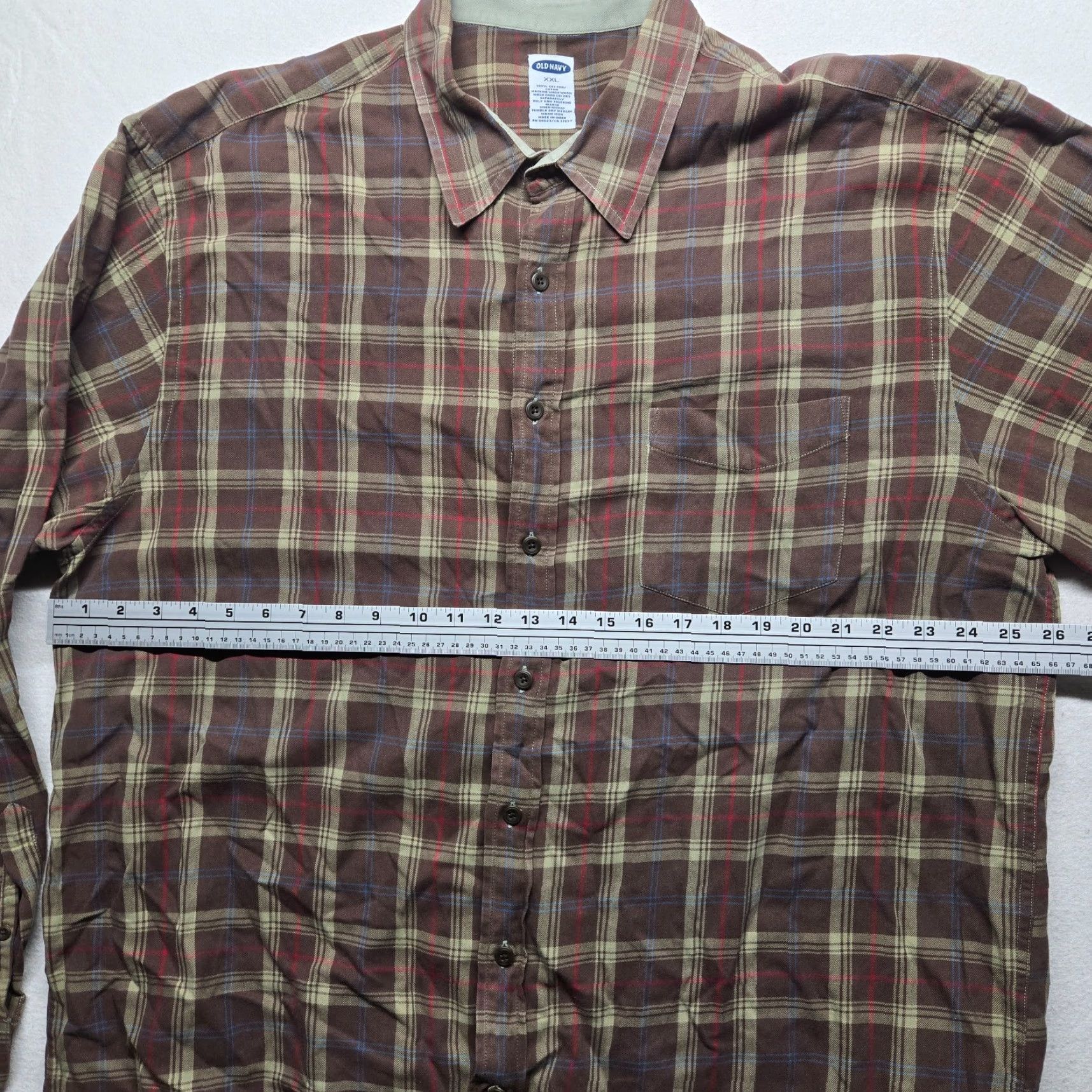 Old Navy VINTAGE Old Navy Shirt (Button-Up) Plaid Brown 2XL Adult Men Regular Size 2XL Brown Plaid Casual Classic Dad 90s? Size US XXL / EU 58 / 5 - 3 Thumbnail