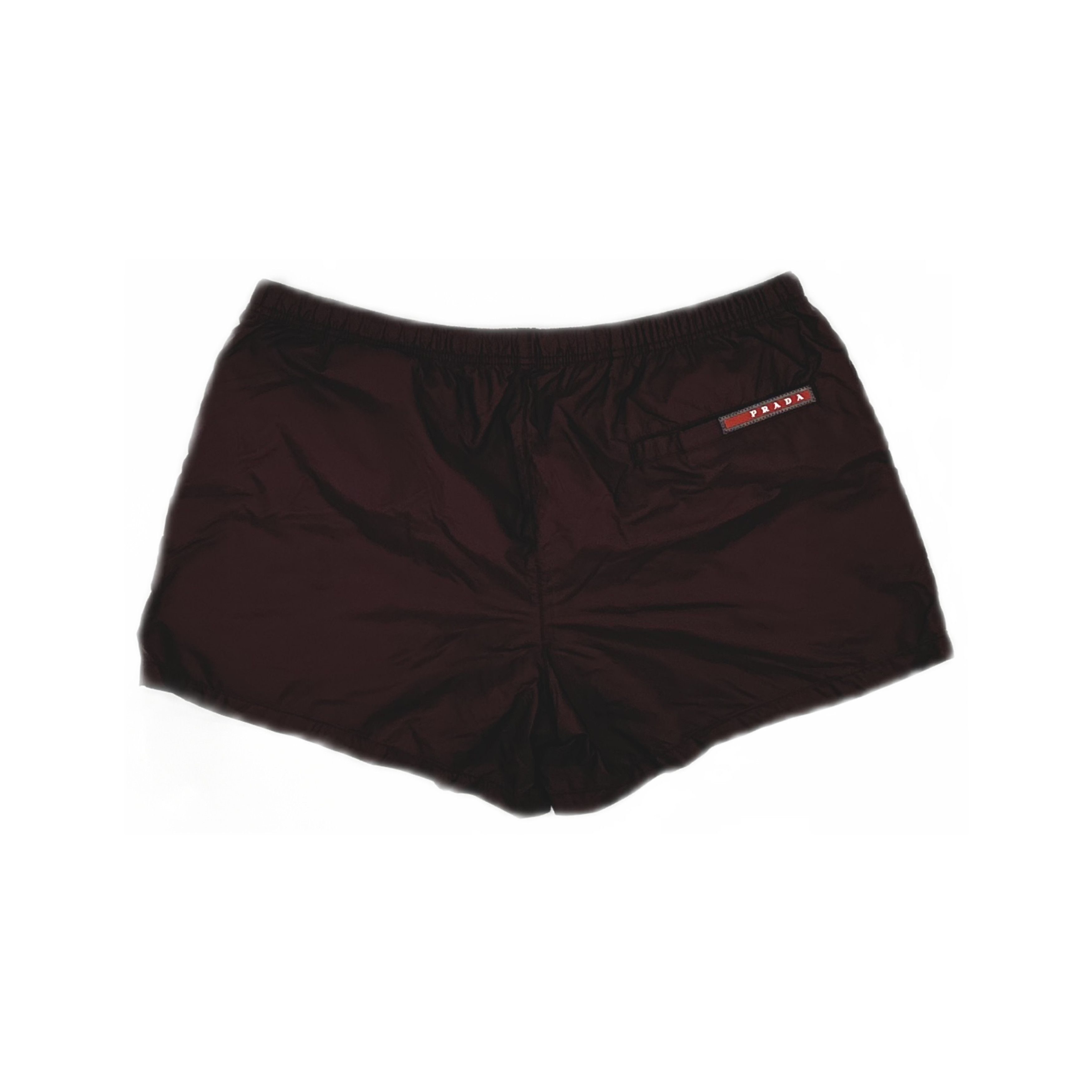 Prada PRADA Burgundy Nylon Shorts Size 32 Size US 32 / EU 48 - 1 Thumbnail