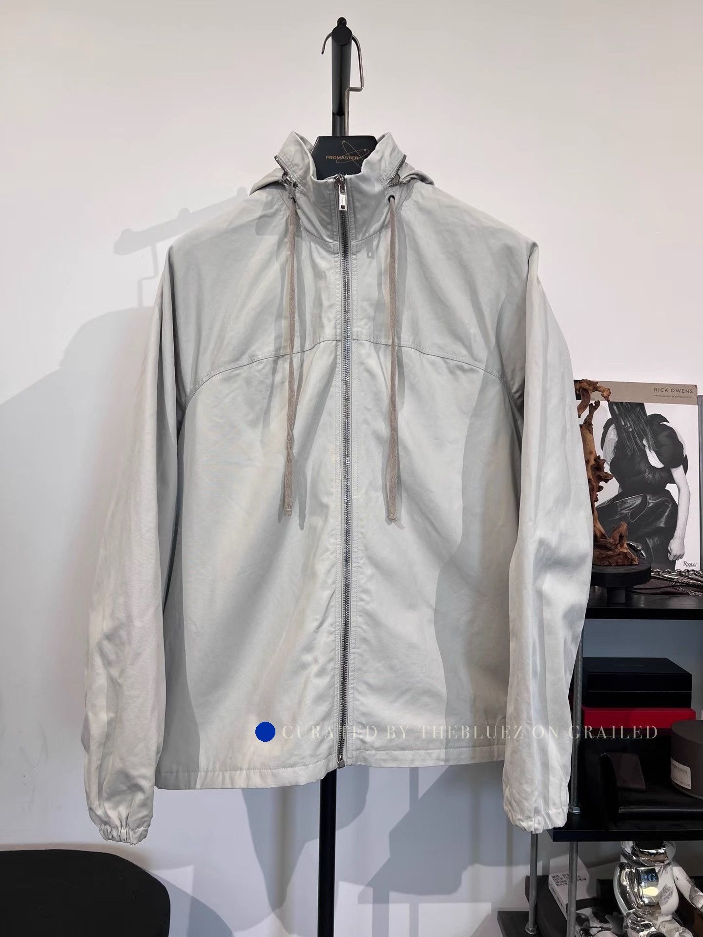 Rick Owens Gray Hooded Light Jacket Size M Size US M / EU 48-50 / 2 - 1 Thumbnail