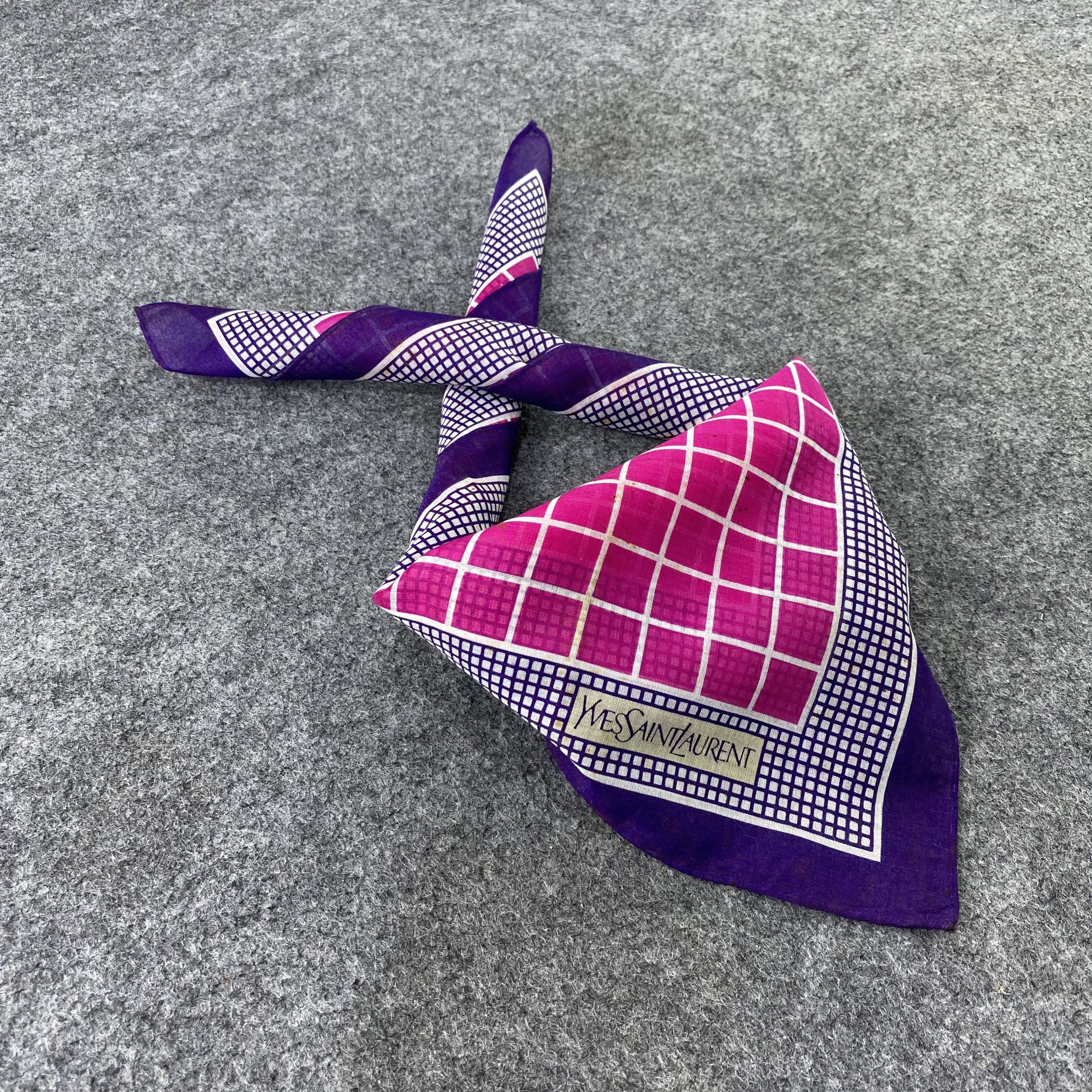 Vintage × Yves Saint Laurent Yves Saint Laurent Handkerchief / Bandana /Neckerchief-B1203 Size ONE SIZE - 1 Thumbnail