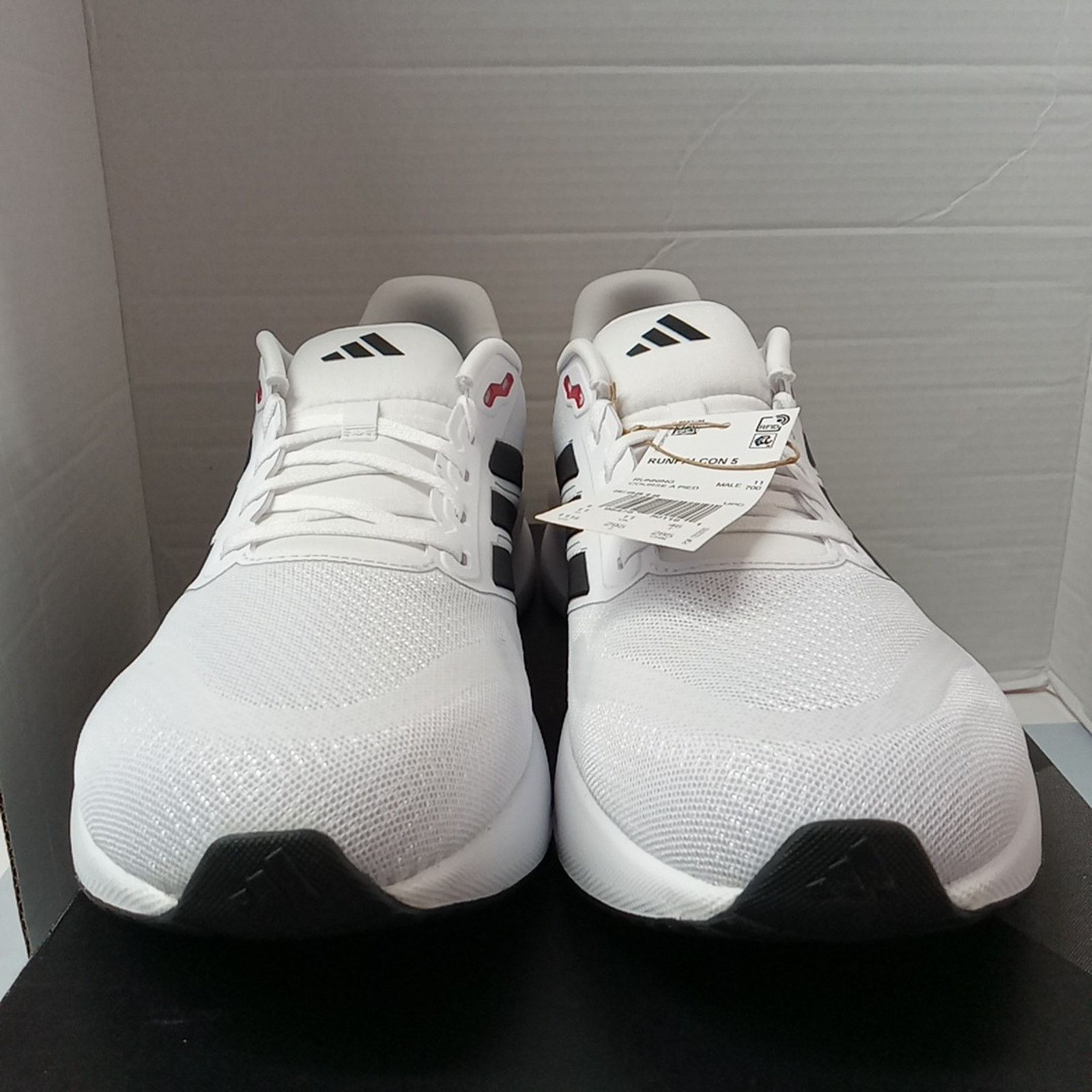 Adidas Adidas Runfalcon 5 White Black Red Running Shoes Men's 11.5 Size US 11.5 / EU 44-45 - 2 Thumbnail