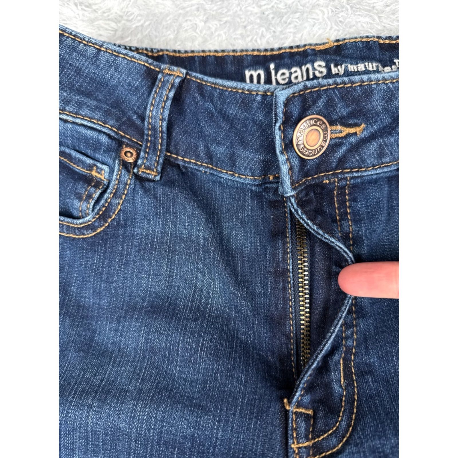 Vintage Maurices Jeans Women 4 S Blue Denim Bootcut Flare High Rise Curvy Cotton 26x28 Size 27" / US 4 / IT 40 - 5 Thumbnail