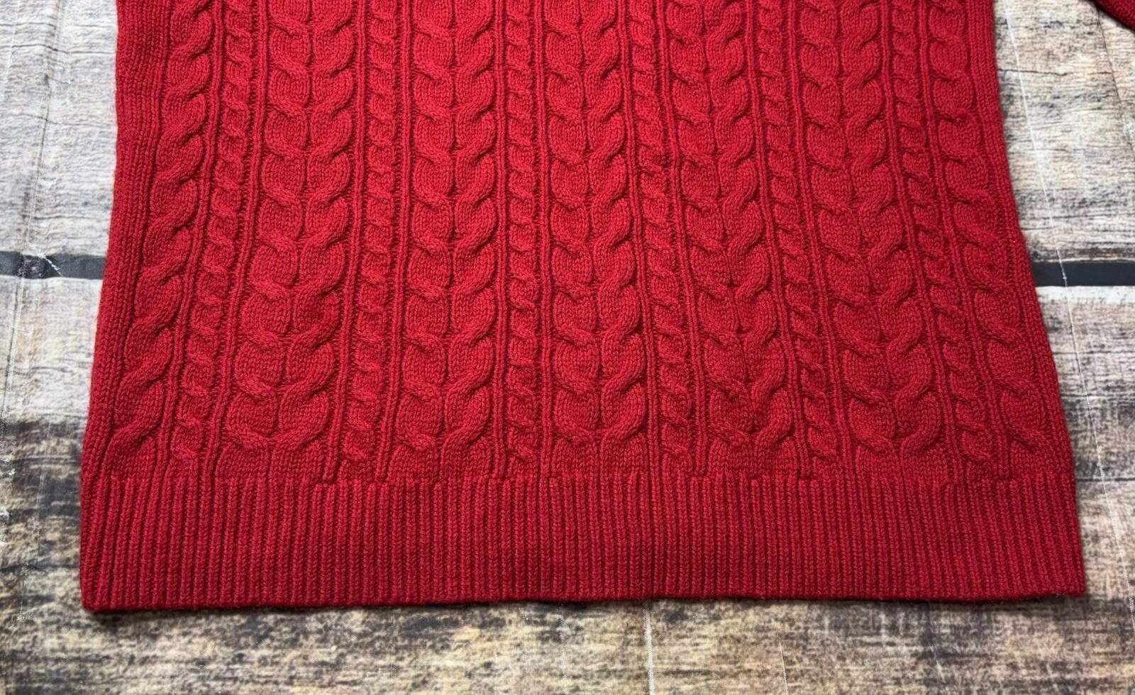 Other Talbots Sweater Women's Medium Petite Lambswool Blend Cable Size M / US 6-8 / IT 42-44 - 6 Thumbnail