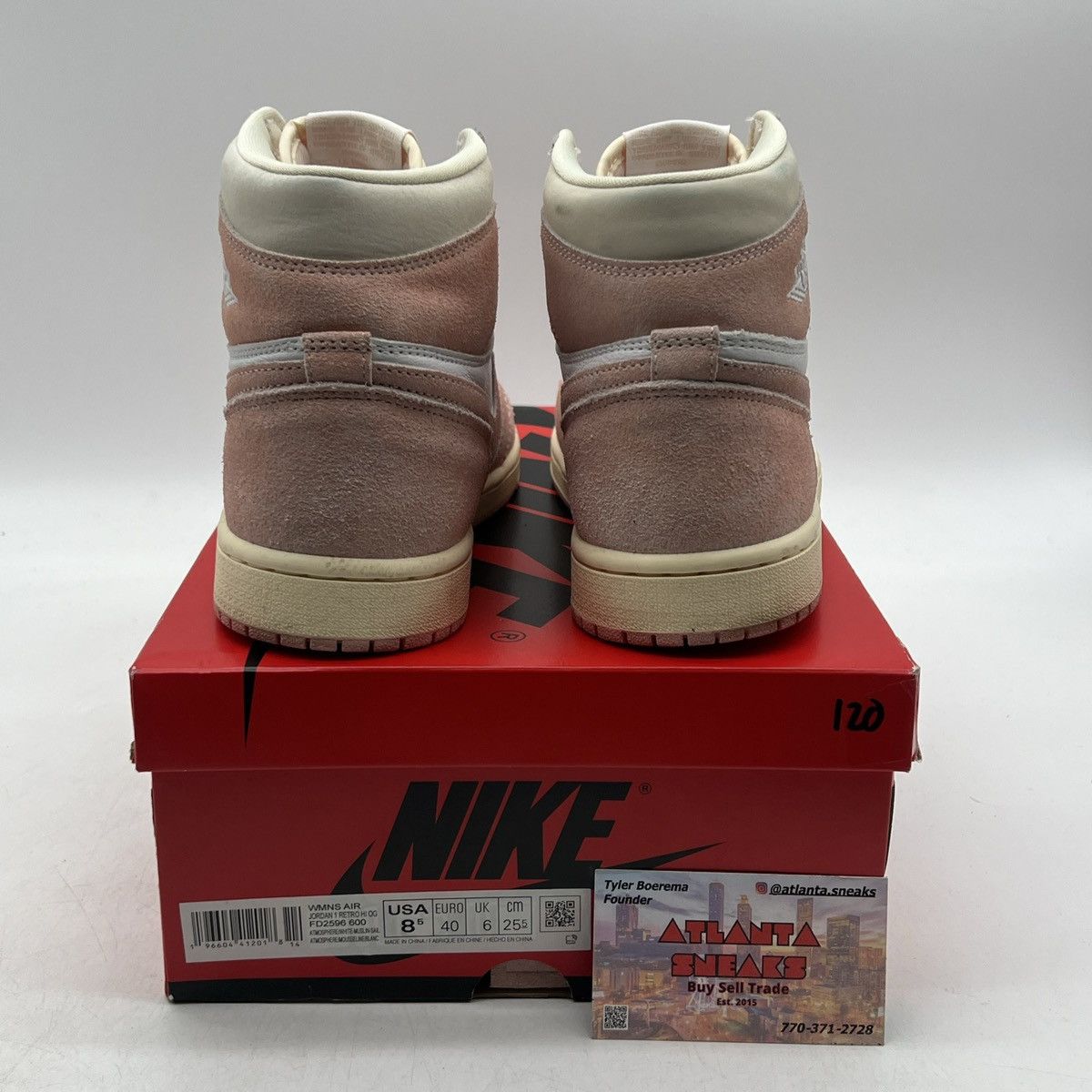 Jordan Brand Wmns air Jordan 1 high washed pink Size US 8.5 / EU 41-42 - 3 Thumbnail
