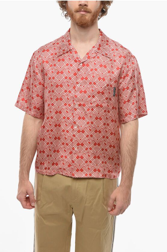 Palm Angels o1y0325 Patterned Shirt in Red/White Size US S / EU 44-46 / 1 - 1 Thumbnail