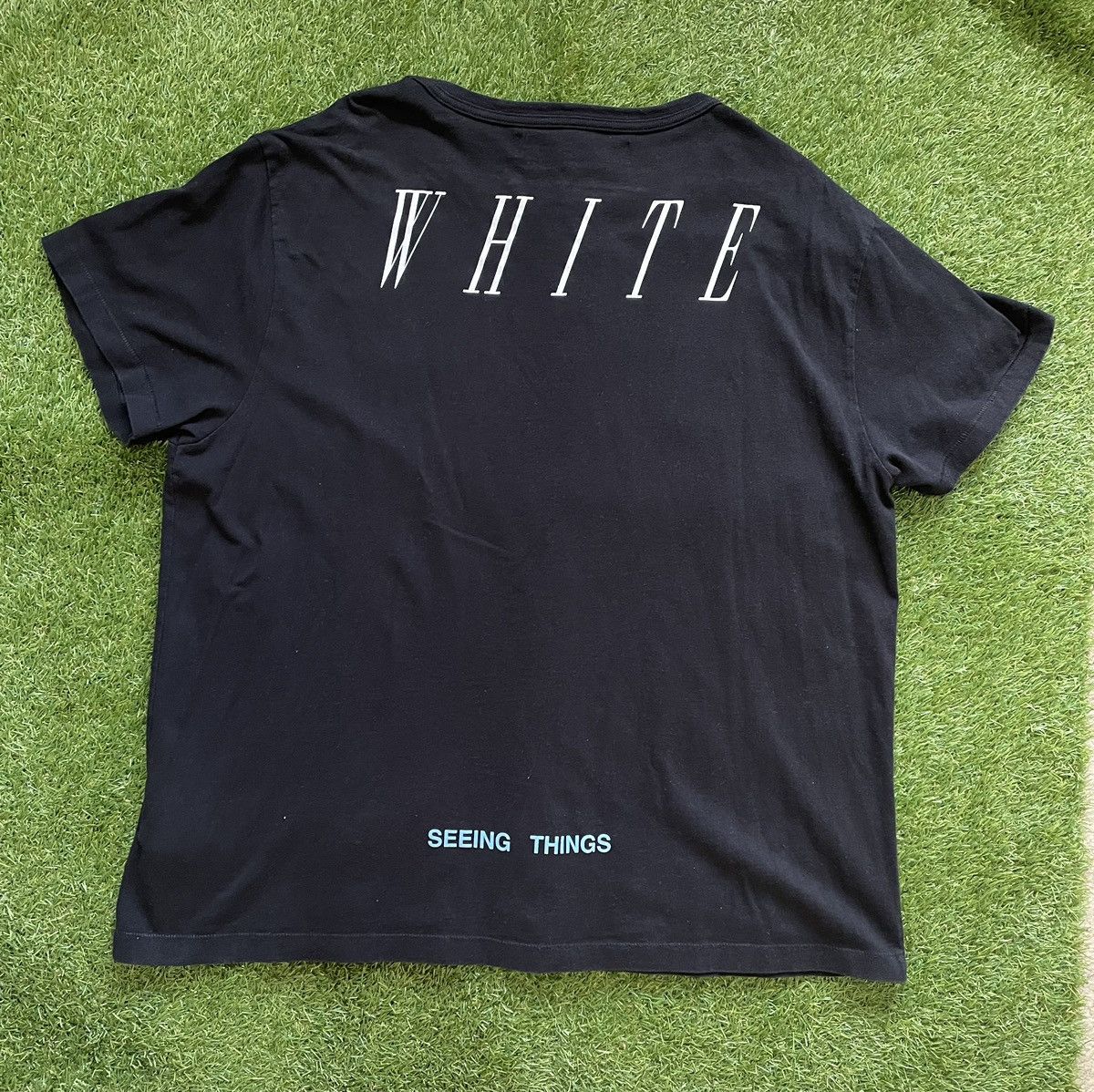 Off-White FW17 OFF WHITE Not Real Seeing Things Graphic T Shirt Mens M Size US M / EU 48-50 / 2 - 2 Thumbnail