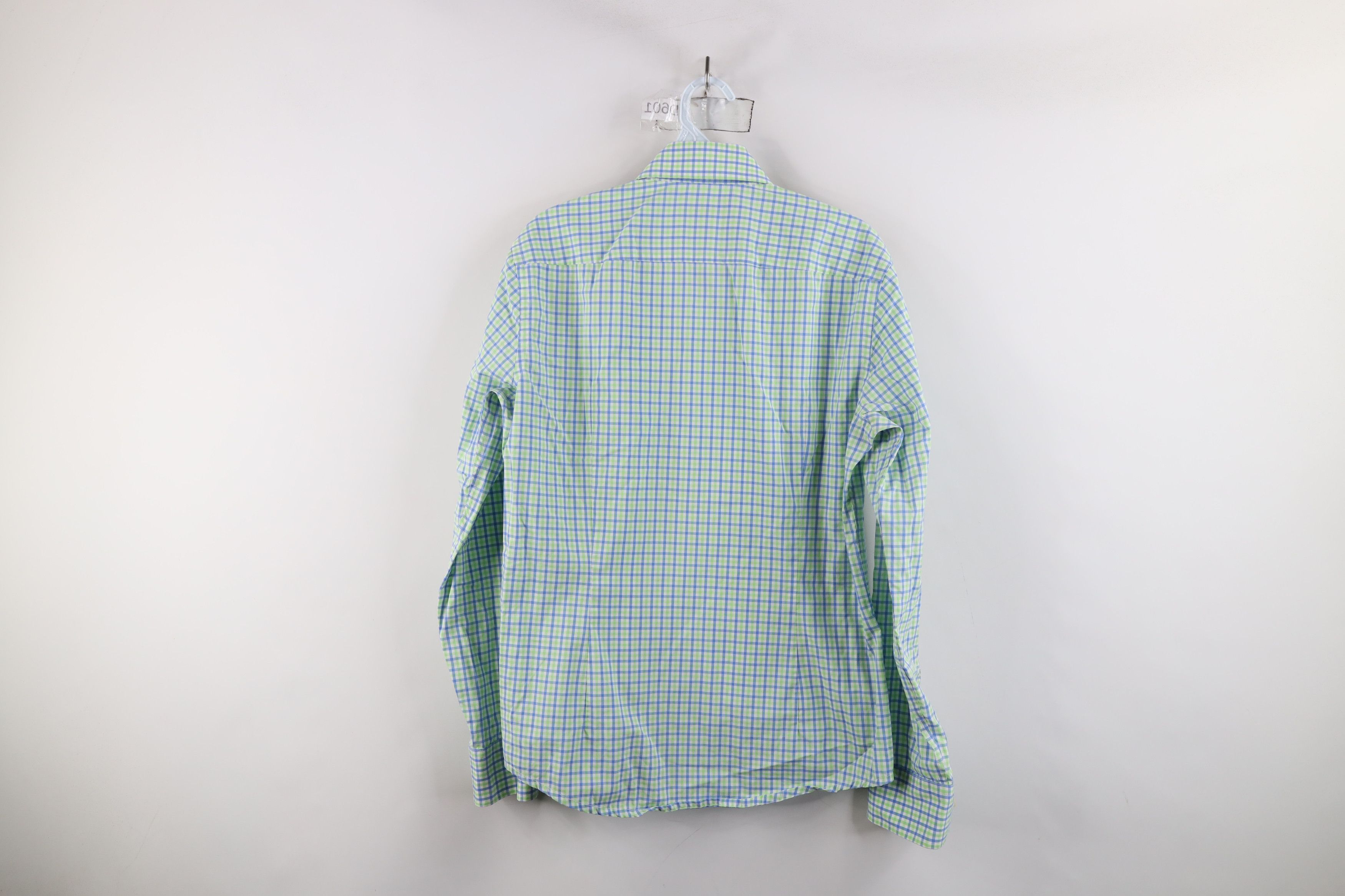 Hugo Boss × Vintage Hugo Boss Fit Collared Long Sleeve Button Shirt Green Plaid Size US S / EU 44-46 / 1 - 7 Thumbnail