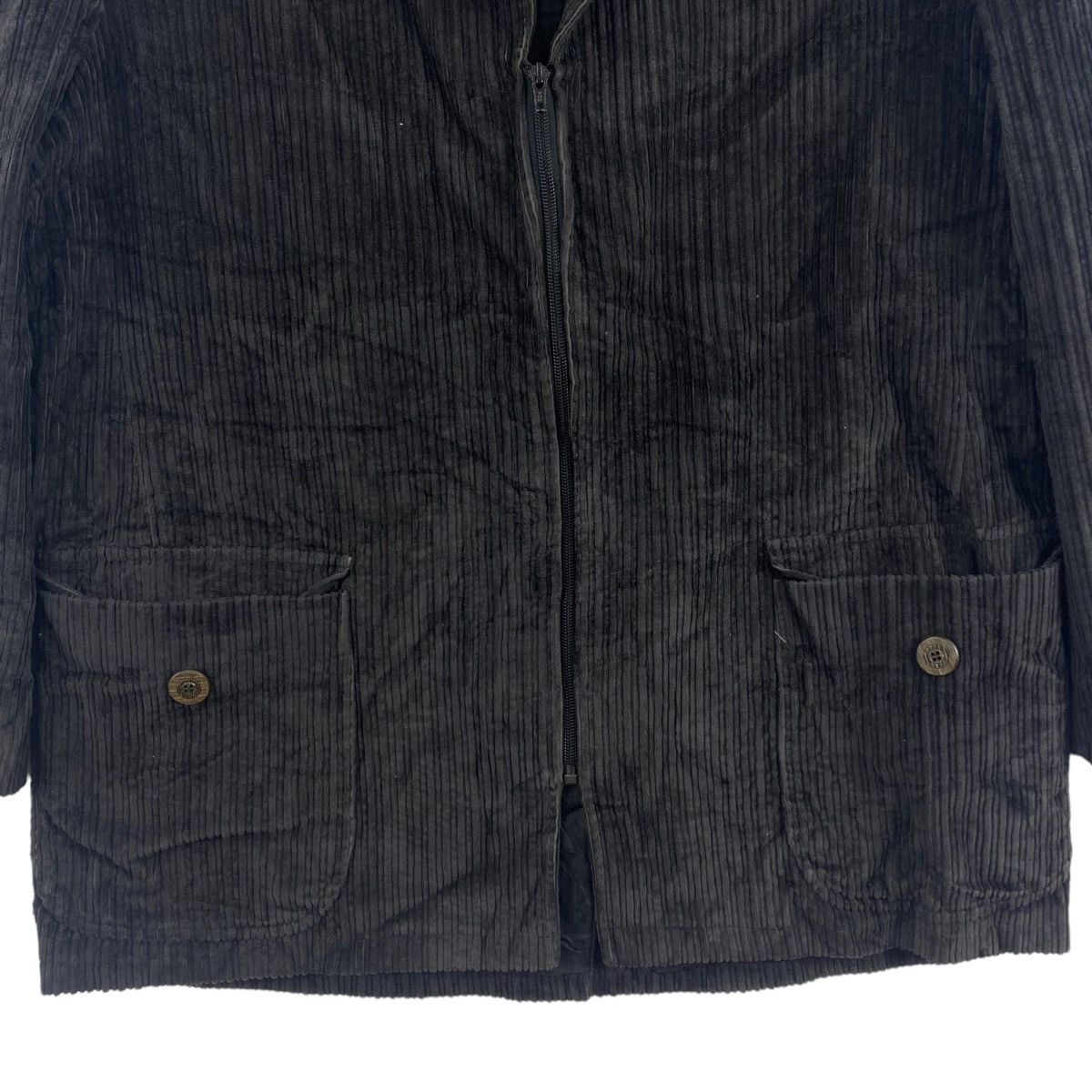 PORT ROYAL Italian Brand Black Velvet Corduroy Coat