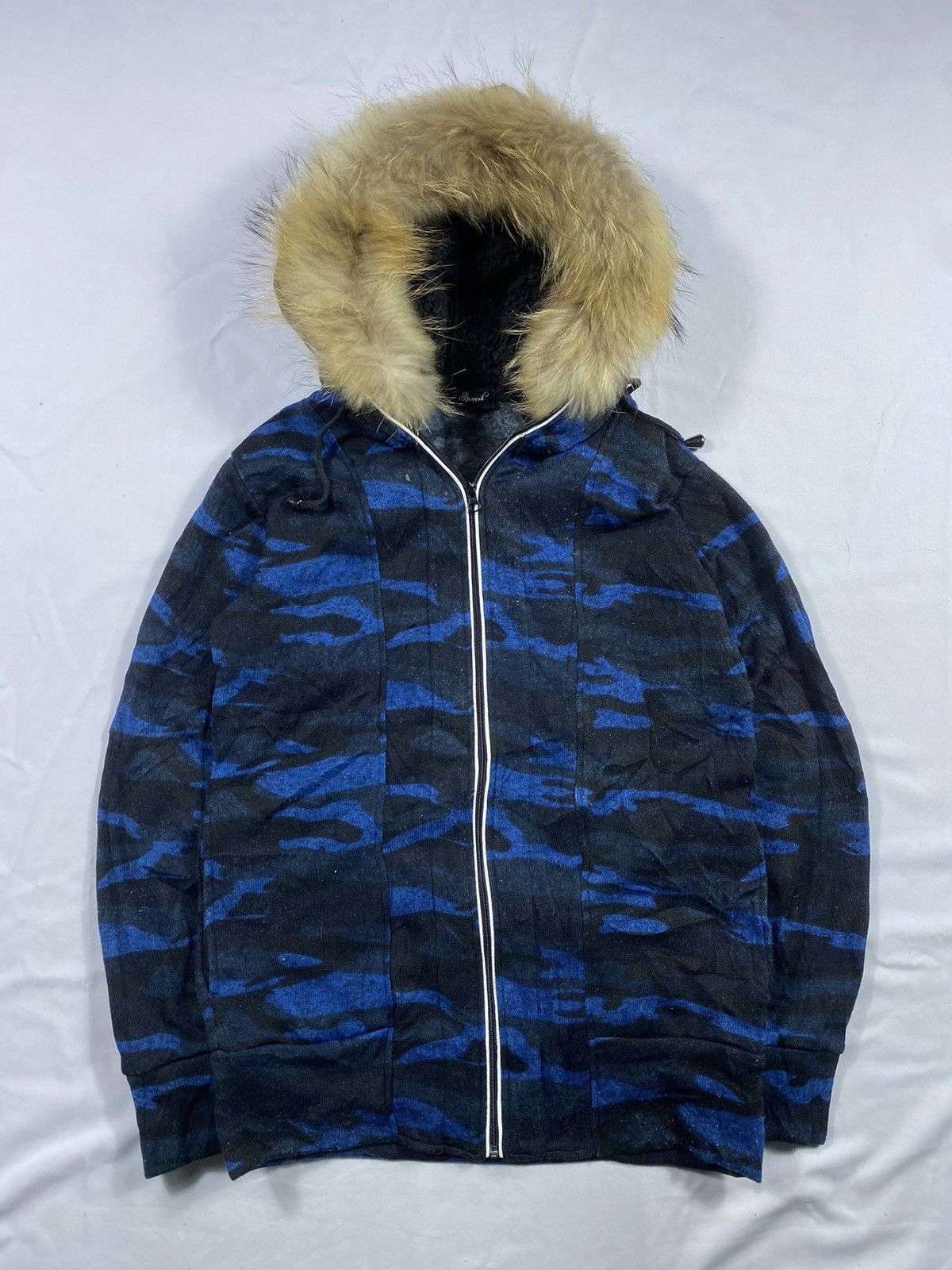 Le Grande Bleu (L.G.B.) Japanese Spinash zip fur hoodie double layer Size US M / EU 48-50 / 2 - 2 Thumbnail