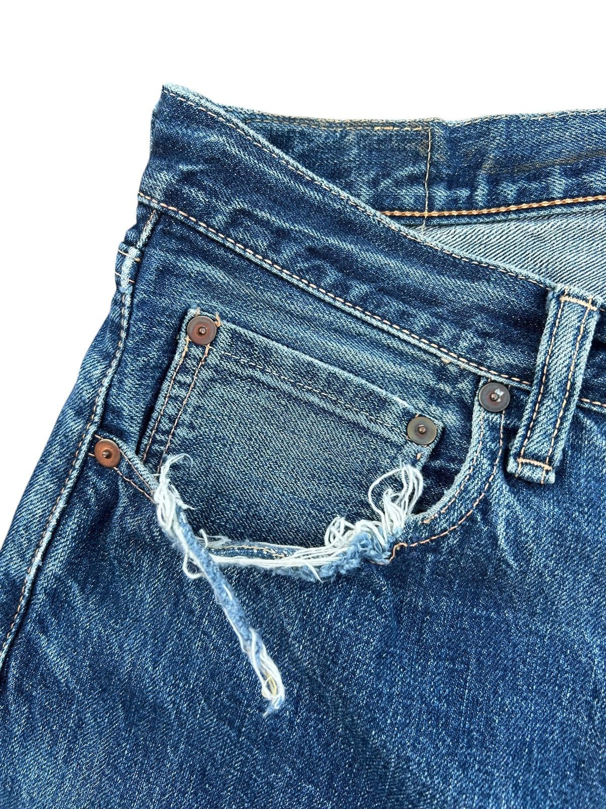 Kapital KAPITAL KIRO HIRATA SELVEDGE DISTRESSED DENIM JEANS Size US 34 / EU 50 - 8 Thumbnail