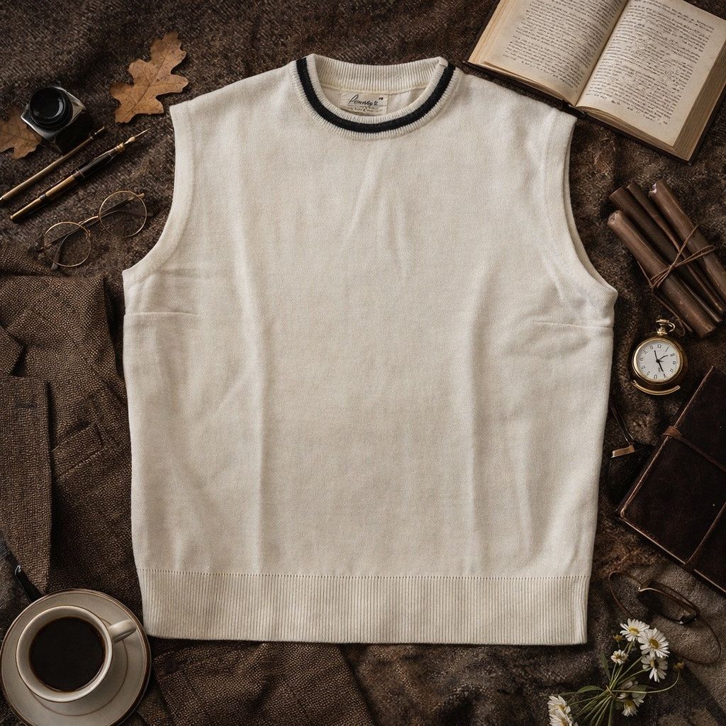 Other Penny's Women's Sweater Vest Crew Neck Cream Sleeveless Size M / US 6-8 / IT 42-44 - 1 Thumbnail