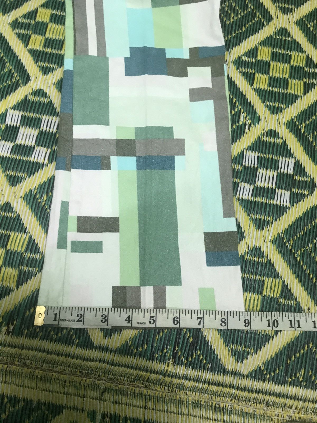 Designer × Japanese Brand × Vintage FAMOUS GREEN ABSTRACT FLARED BY TRANS WORK Size 30" / US 8 / IT 44 - 16 Thumbnail