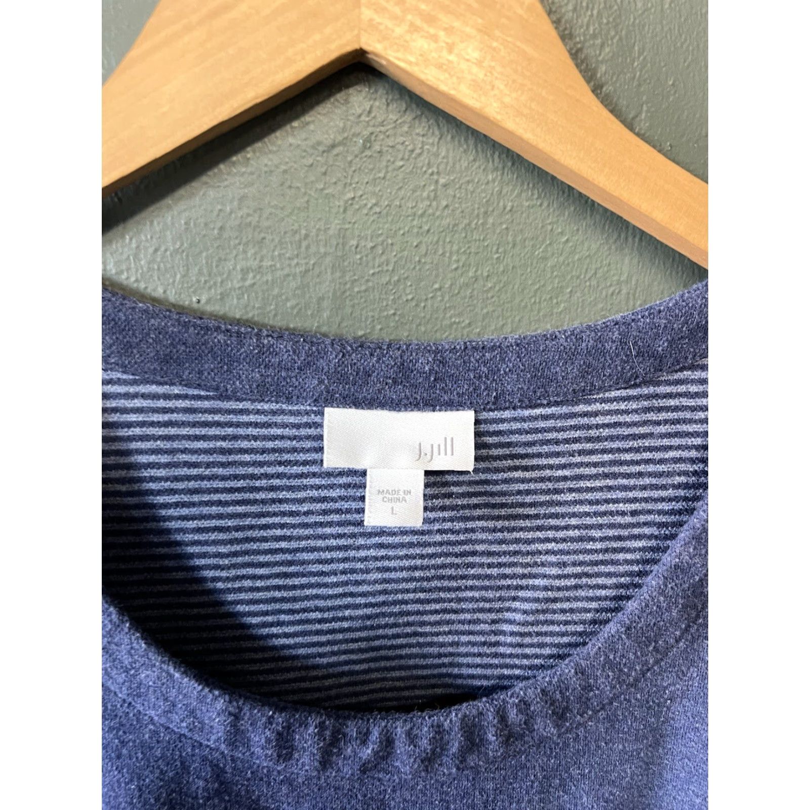 J. Jill J. Jill Shirt Dress Womens Blue 3/4 Sleeve Pullover Midi Size L Size L / US 10 / IT 46 - 3 Thumbnail