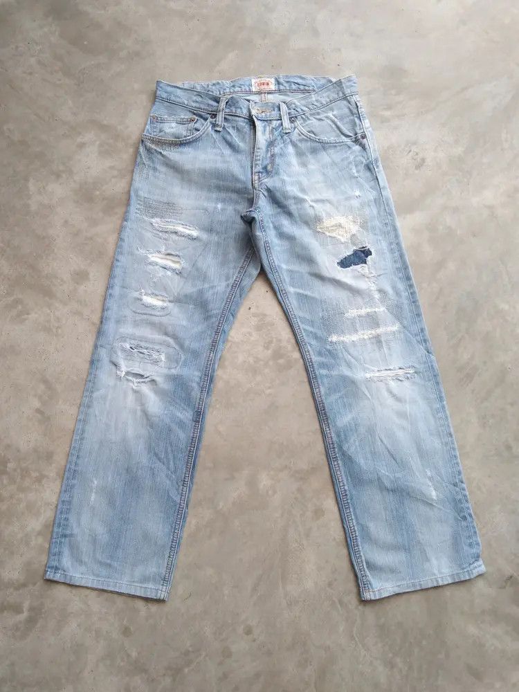 Japanese Brand Vintage Edwin Distressed Jeans 31x29 Size US 31 - 1 Thumbnail