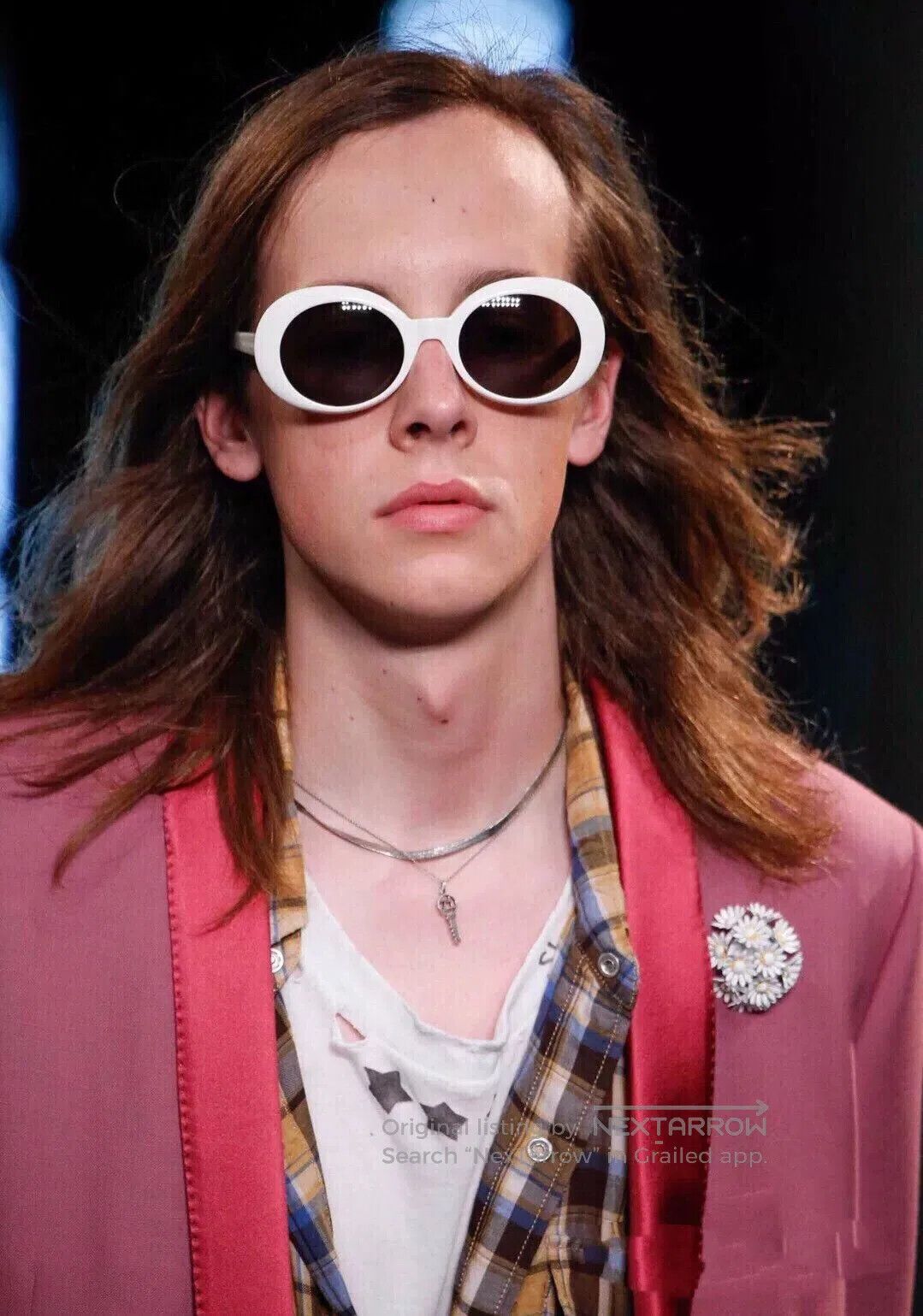 Saint Laurent Paris Saint Laurent SL98 16SS Ivory Sunglasses. Size ONE SIZE - 7 Thumbnail
